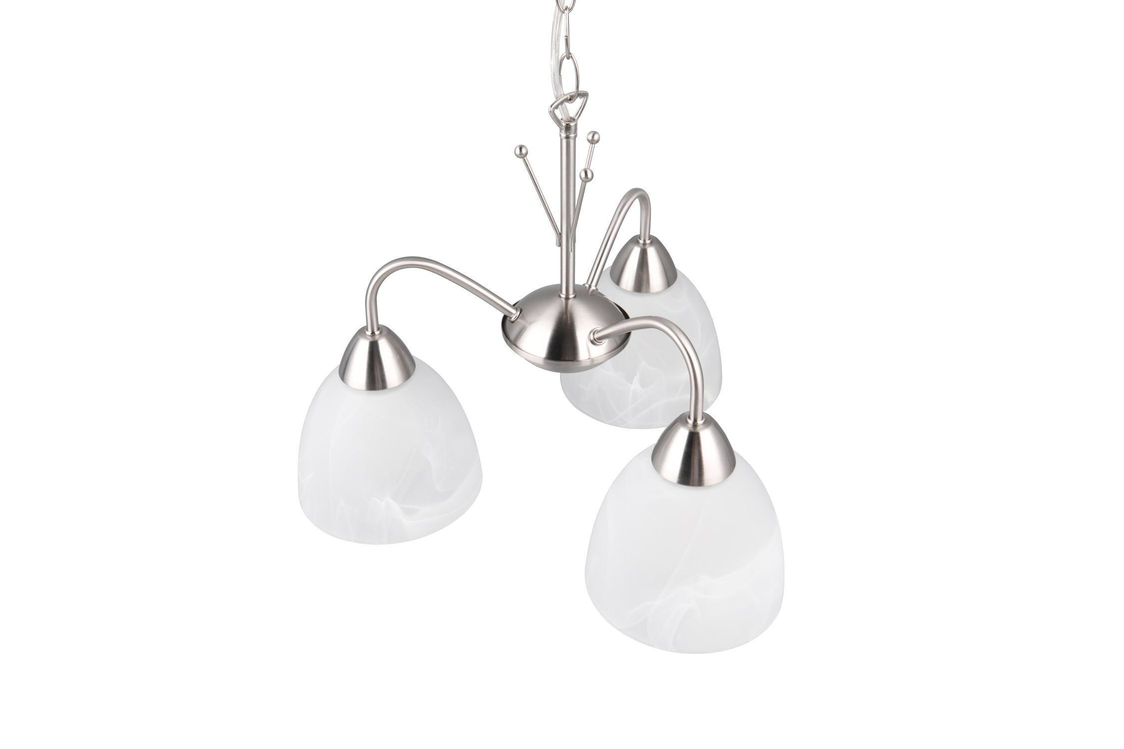 Blendarme Suspension Métal Verre Nickel Blanc E27