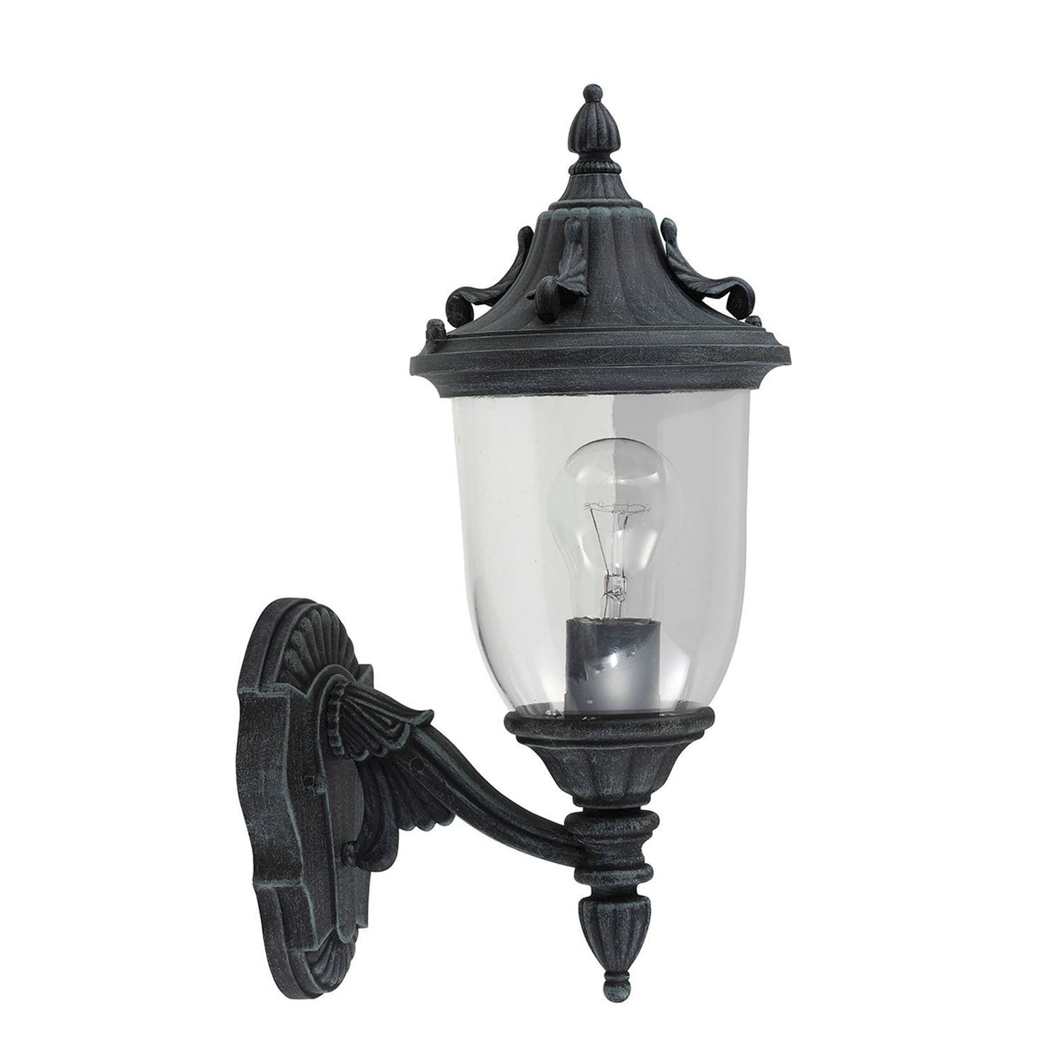 Applique extérieure noir vert antique aluminium verre IP44 Lampe, Leuchte