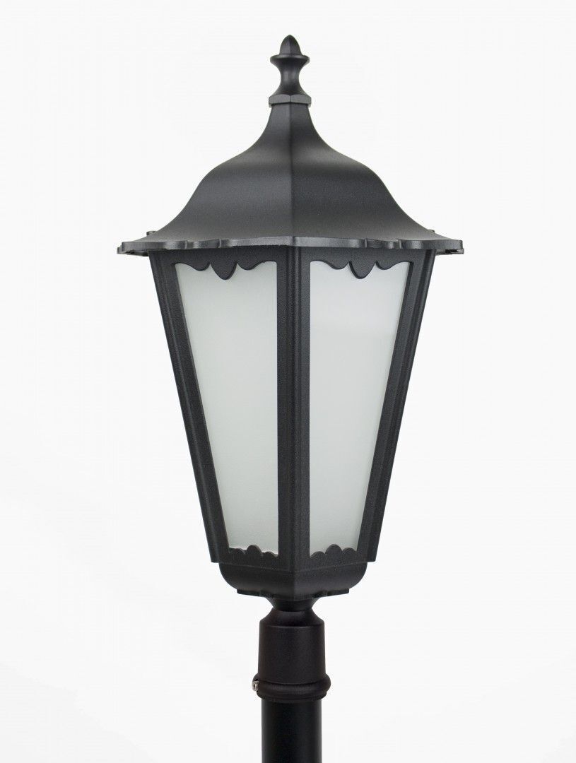 Schwarze Mastleuchte 1,9-2,9m Rustikal IP43 E27