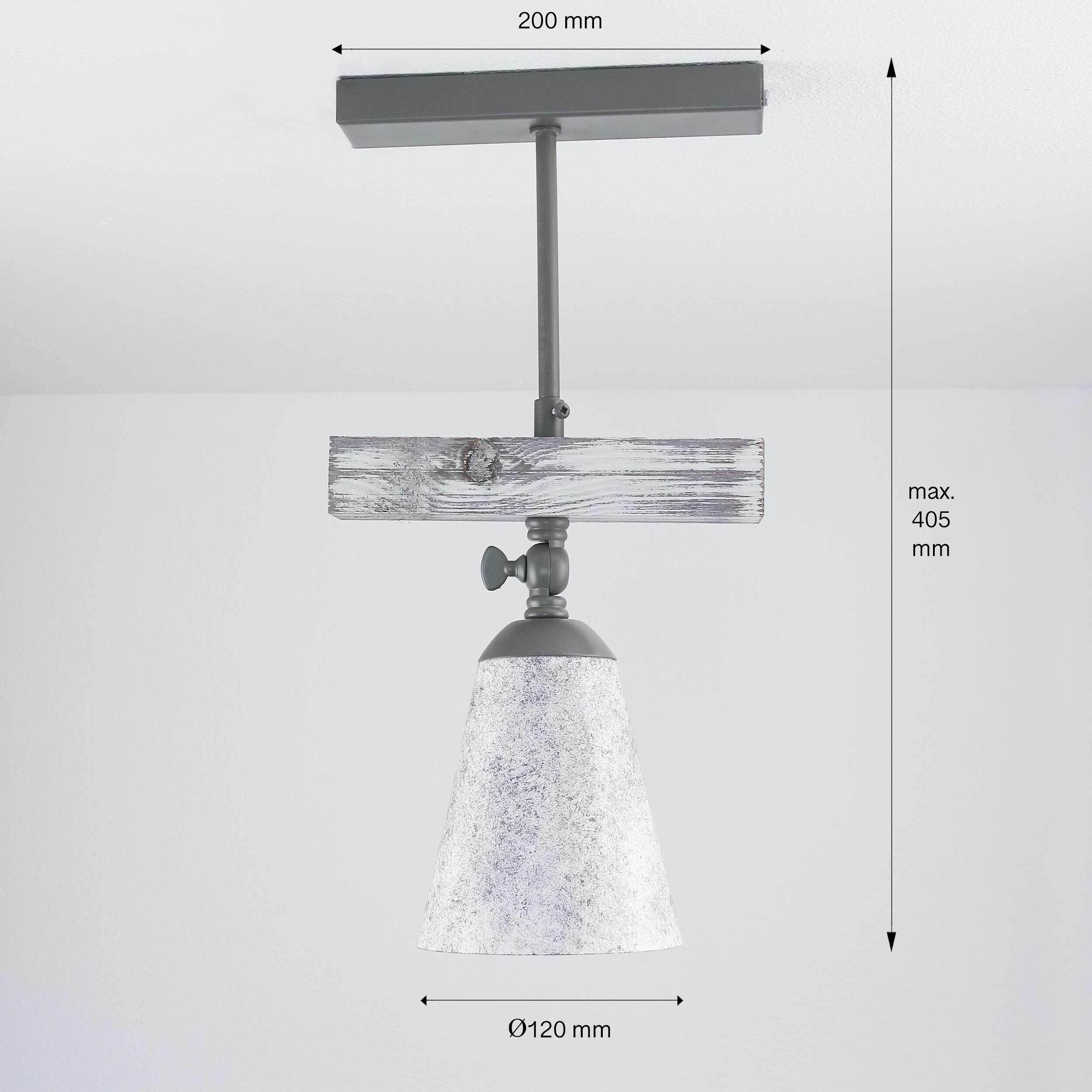 Spot de plafond métal bois shabby blanc taupe E27 Badezimmer, Drinnen, Zimmer, Duscharmatur, Leuchte