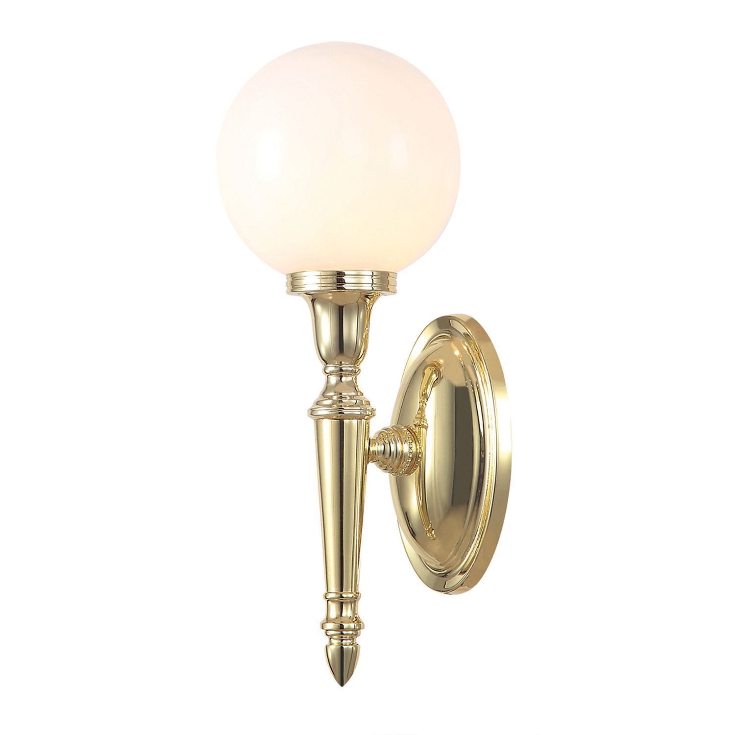 Lampe de salle de bain en laiton verre avec LED IP44 Art Nouveau