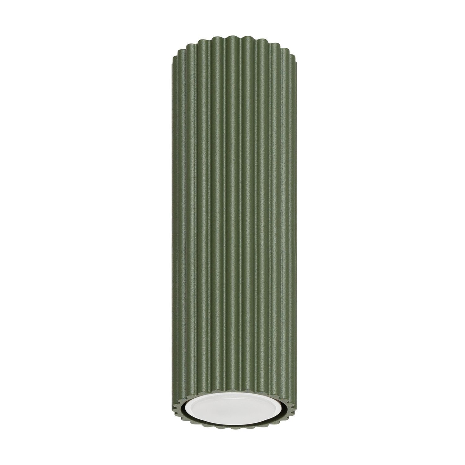 Deckenleuchte schmal Ø 6,5 cm H: 40 cm Aluminium in Grün GU10