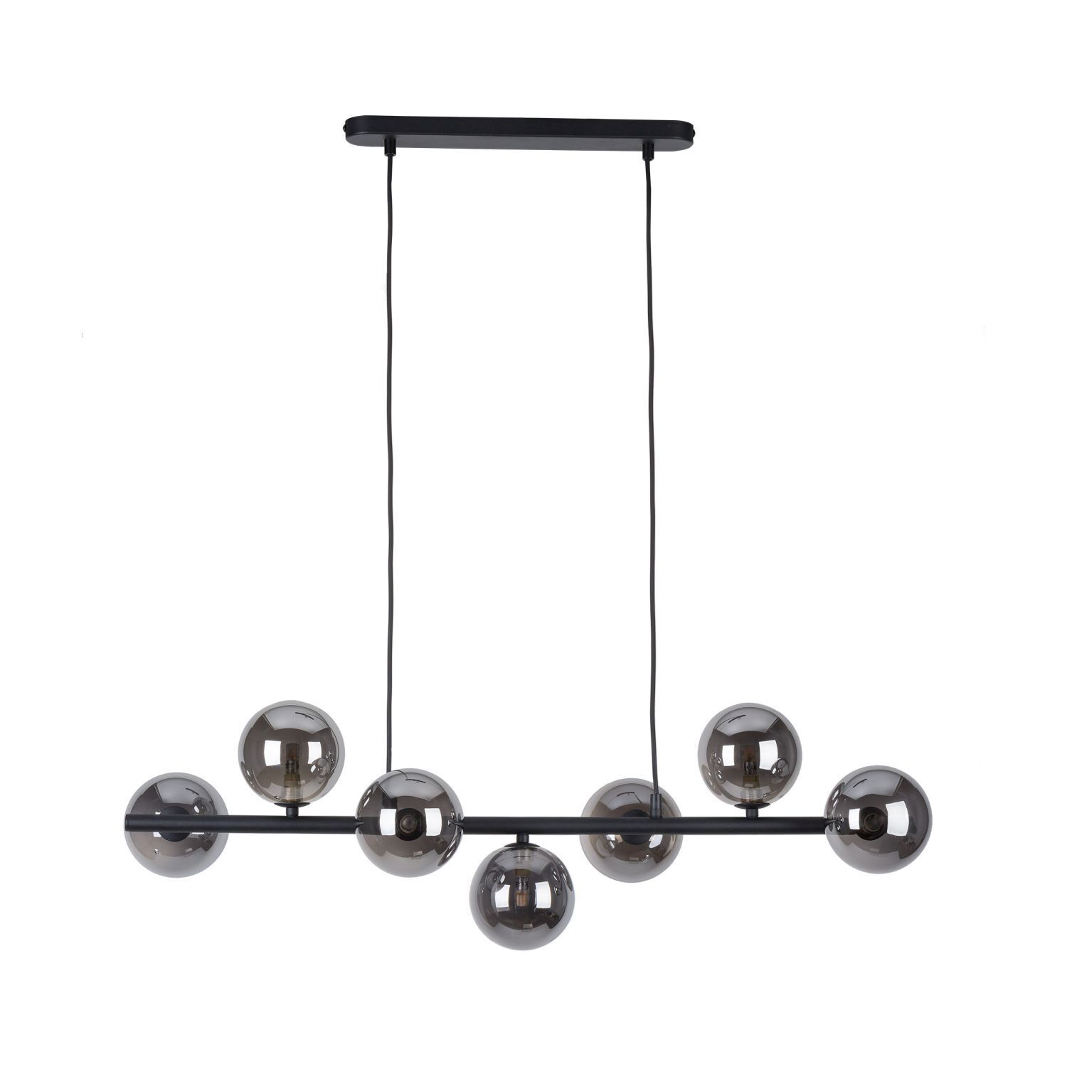 pendant Leuchte, Glas-Globe, schwarz, Mehrfach-Globen, Deckenleuchte
