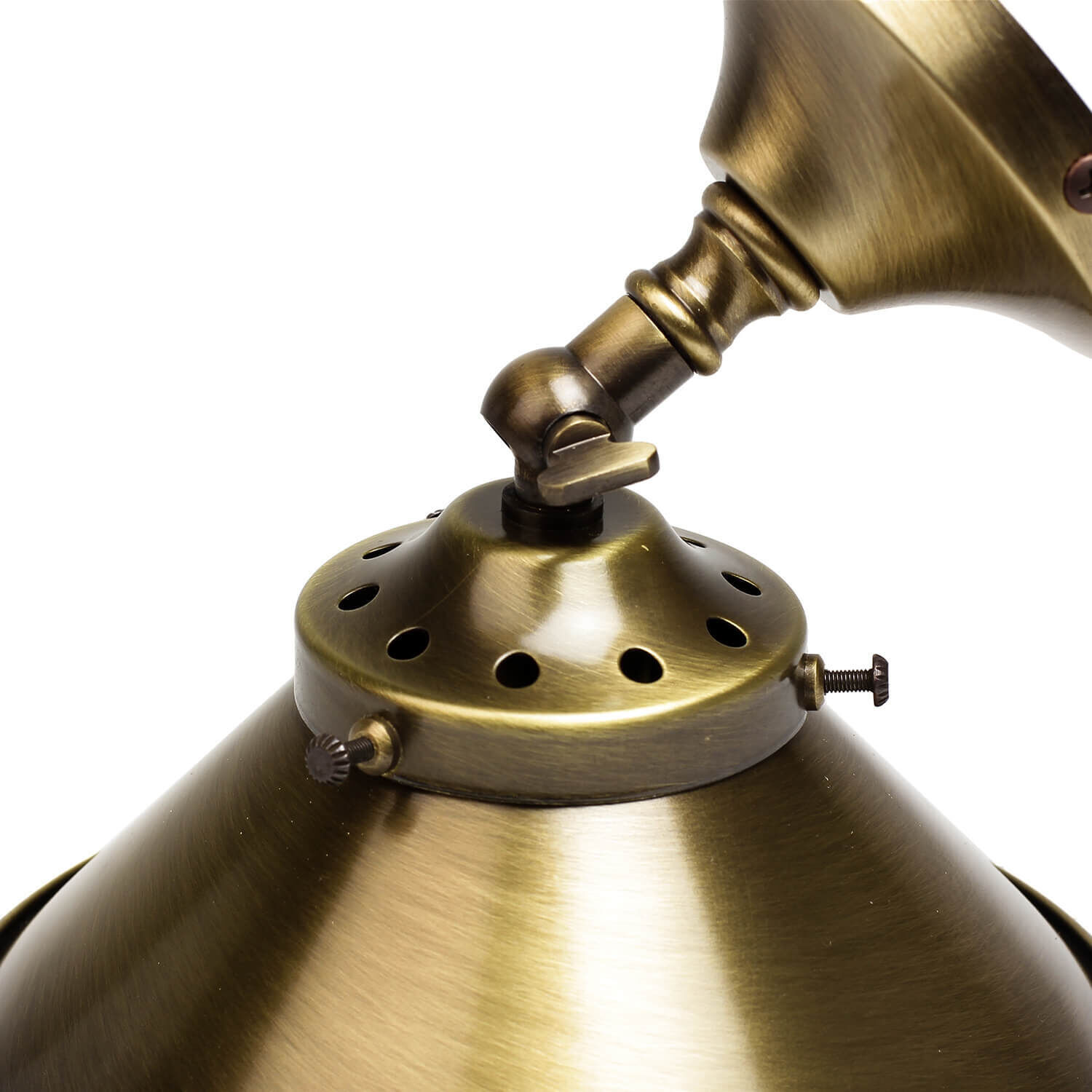 Wandleuchte Echt-Messing in Bronze hell Bronze, Lampe