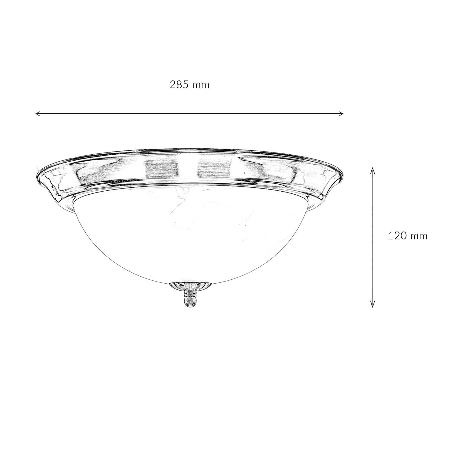 Elégant plafonnier salon Art Nouveau 2xE27 TOP Deckenleuchte, Leuchte