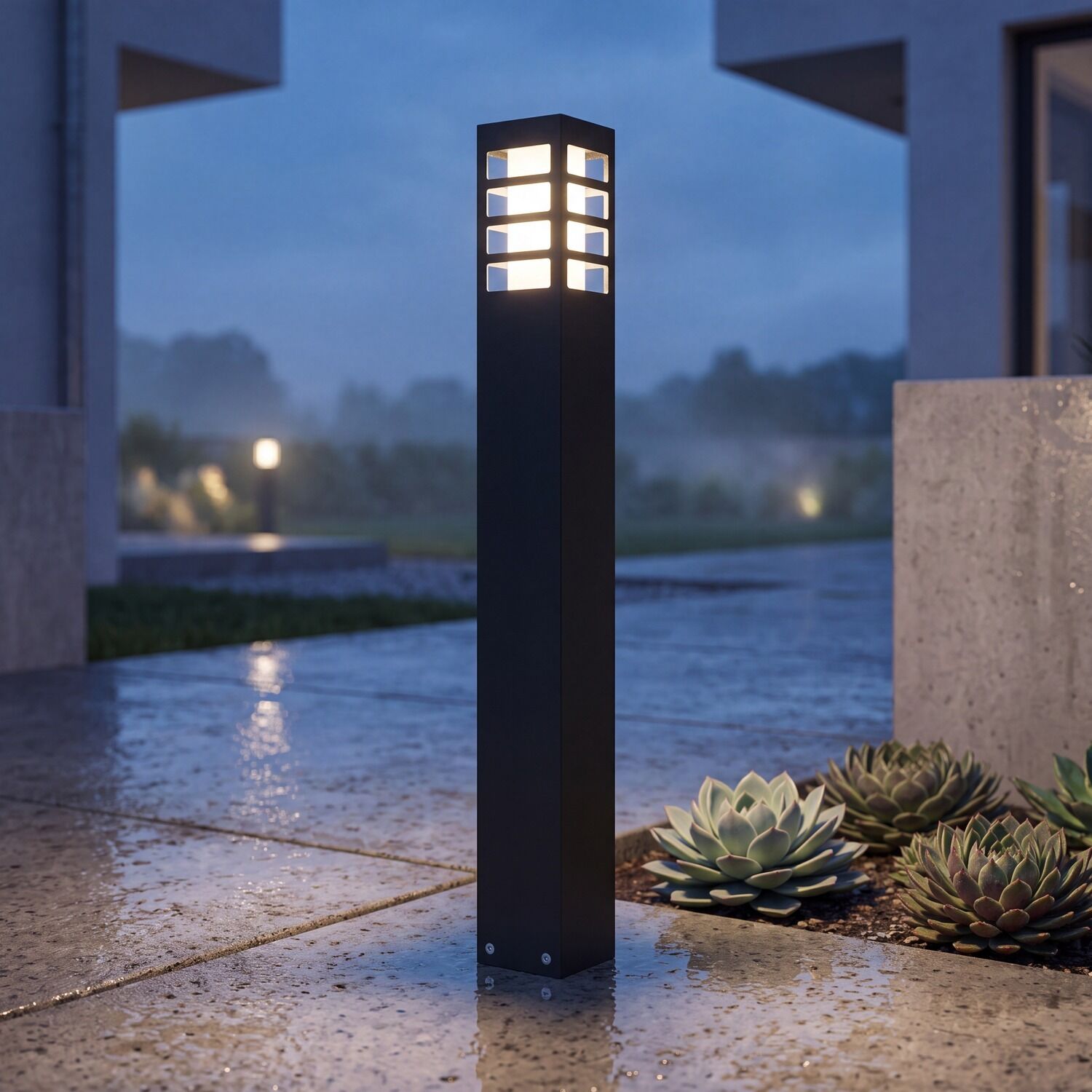 aussen-stehleuchte-wegeleuchte-beringen-1-flammig-schwarz-modern-274-1 Außenleuchte, Standleuchte, LED-Licht, Gartenbeleuchtung, stahl