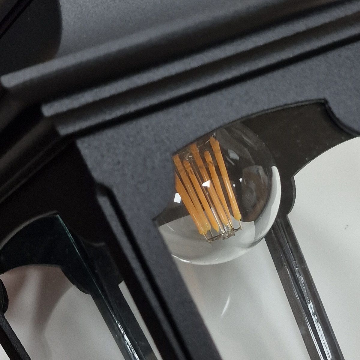 Lampe d'extérieur Noir IP44 E27 Verre Aluminium Rustique