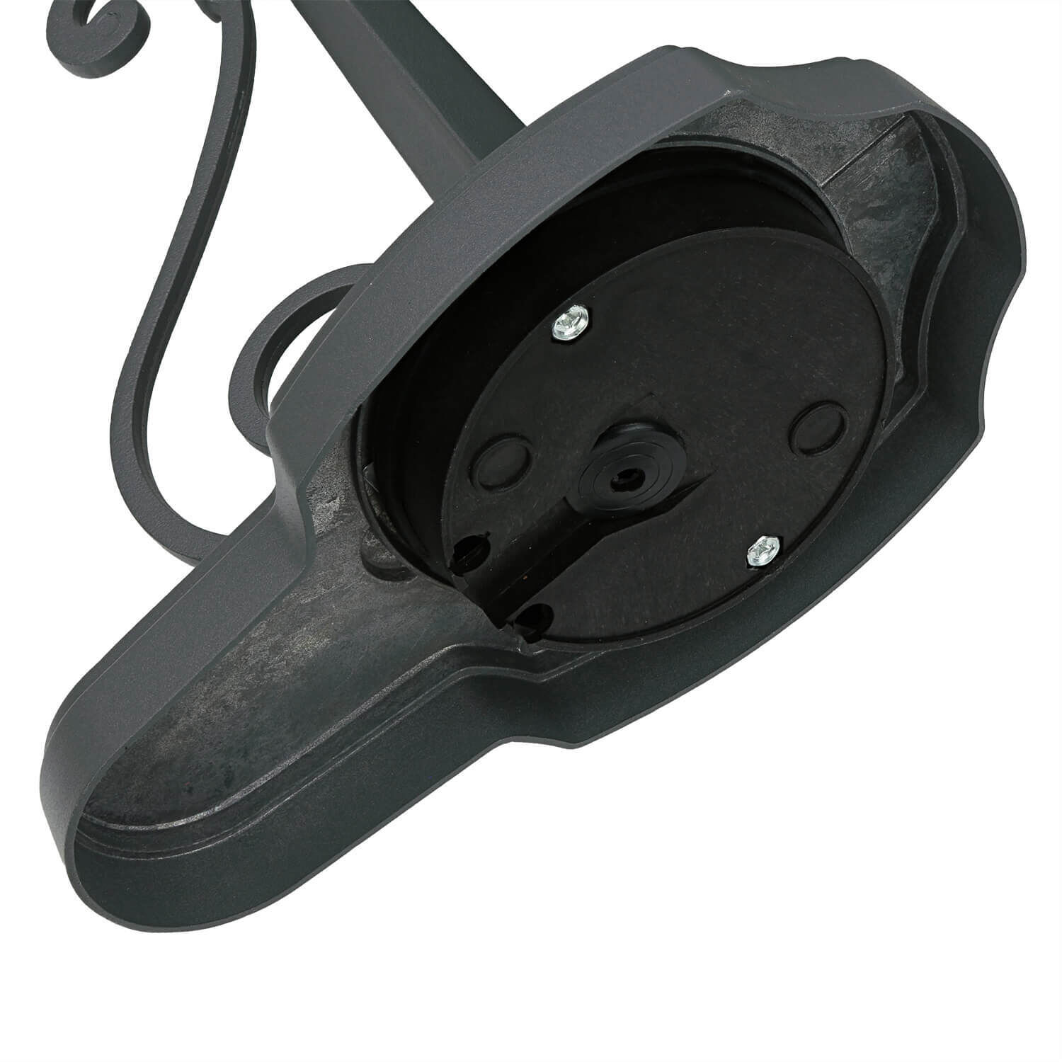 Außenleuchte Rustikal E27 Grau Glas Alu H: 54 cm IP23 Außenleuchte Rustikal E27 Grau Glas Alu H: 54 cm IP23