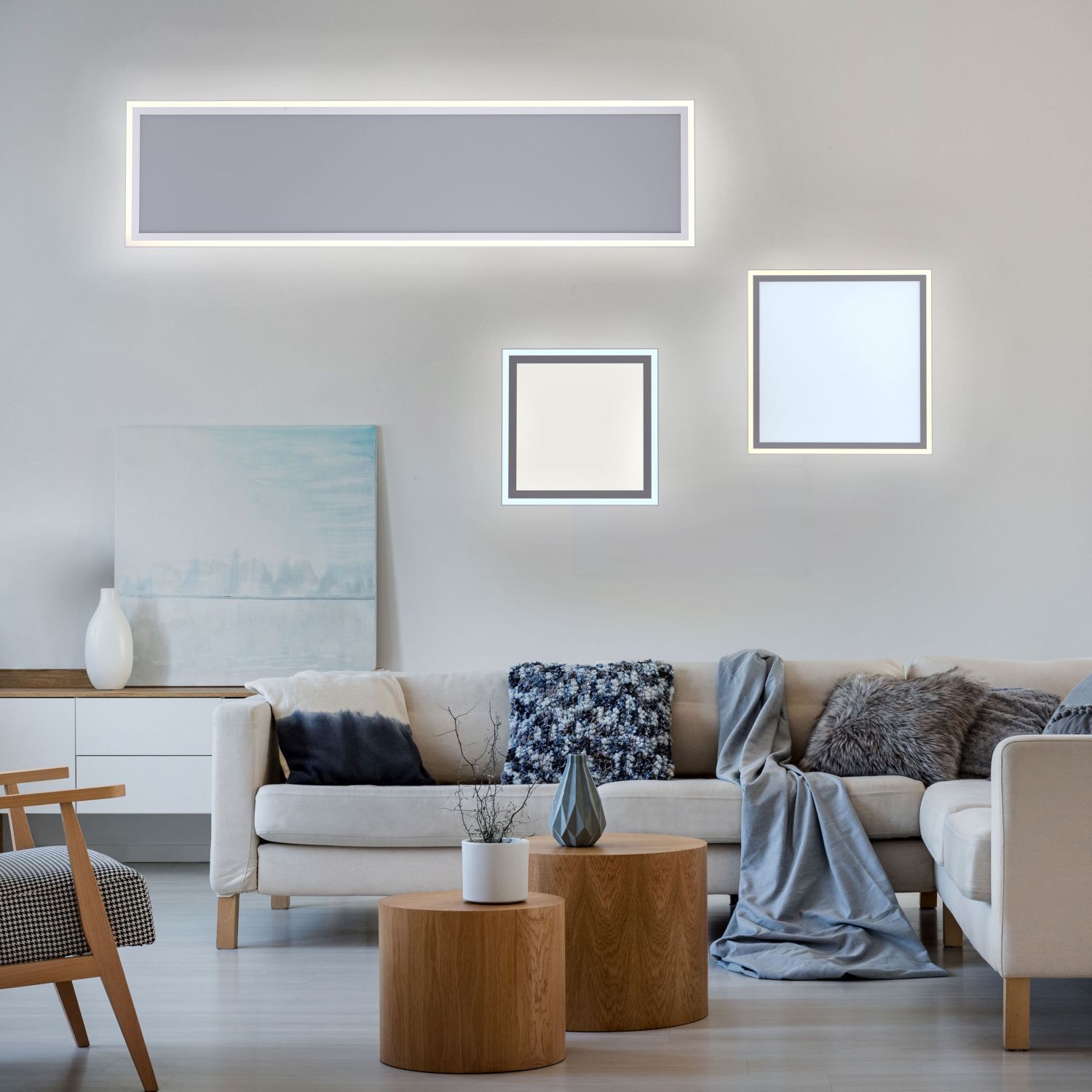 Lampe de plafonnier LED Télécommande dimmable 3300 lm faible éblouissement