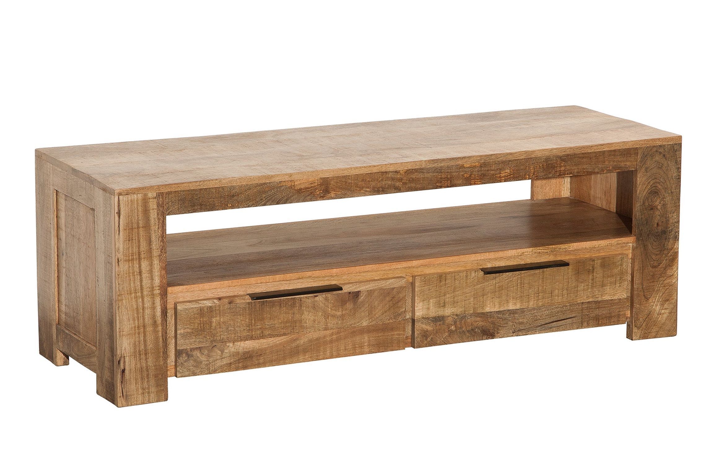 TV Lowboard 130 cm breit Massivholz Handarbeit Modern Kaffeetisch, Mobiliar, Tabelle, Holz