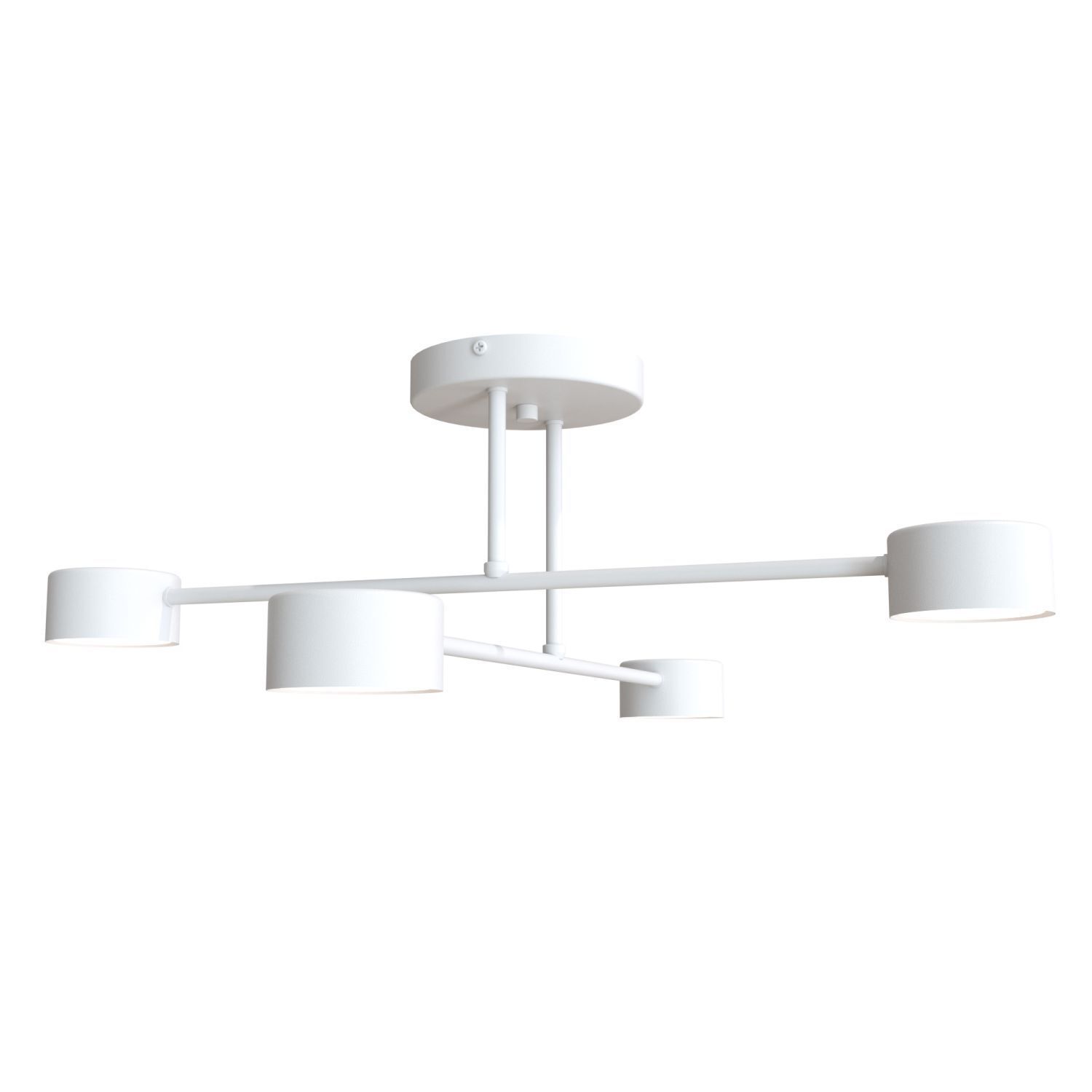 Deckenlampe Weiß Metall GX53 4-flammig akzentuiert Deckenleuchte, Wandlampe, moderne Leuchte, weiße Beleuchtung, Metallrahmen