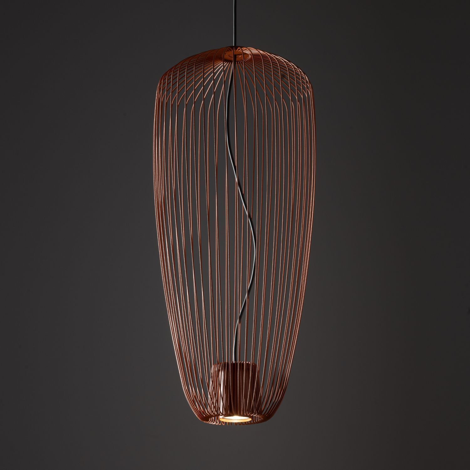 Stilvolle Pendelleuchte Metall Terrakotta L:27 cm GU10 Leuchter, Lampe