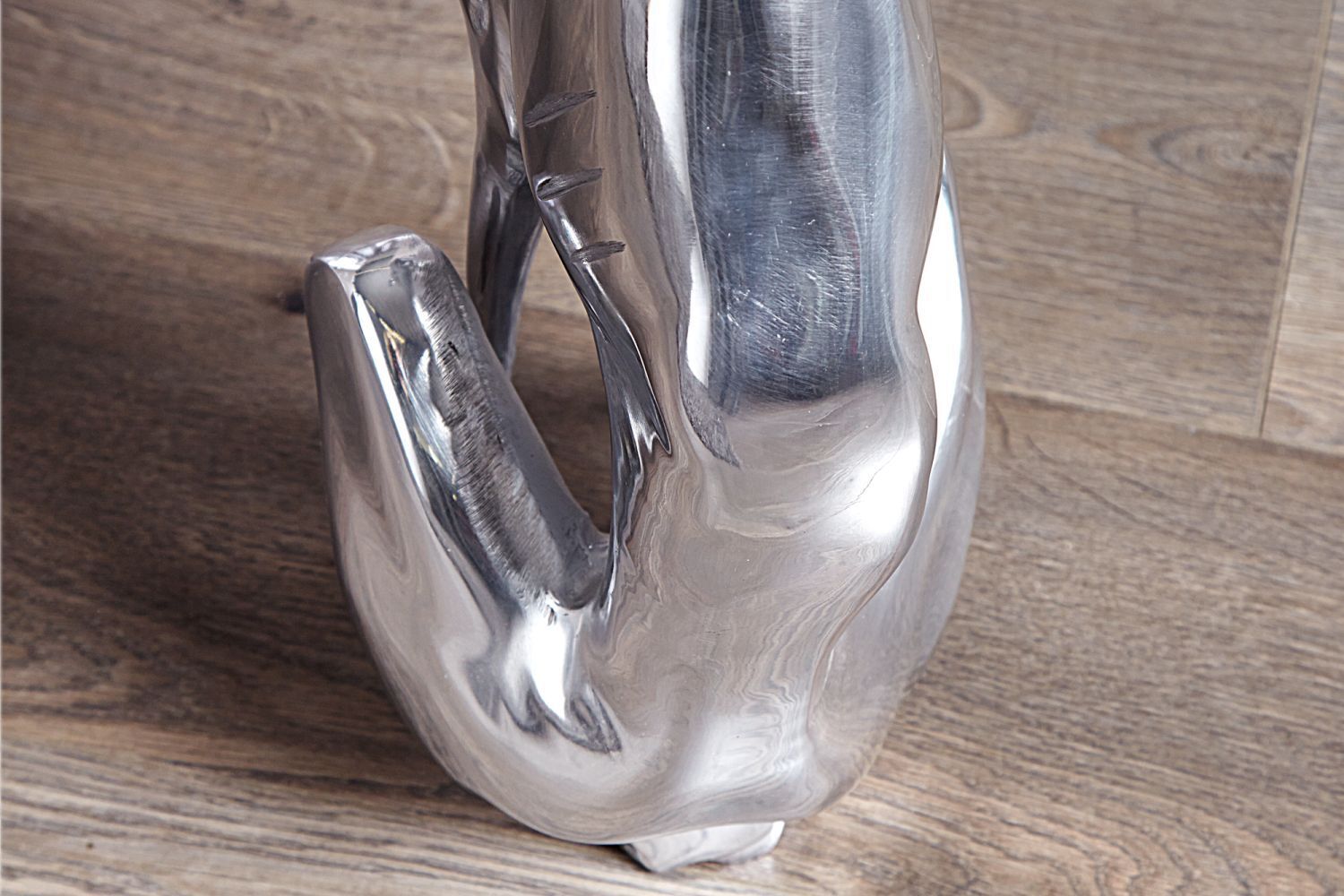 Statue Déco Lévrier Aluminium 25x40 cm en argent Bekleidung, Schuhwerk, Schuh, Aluminium, Hoher Absatz