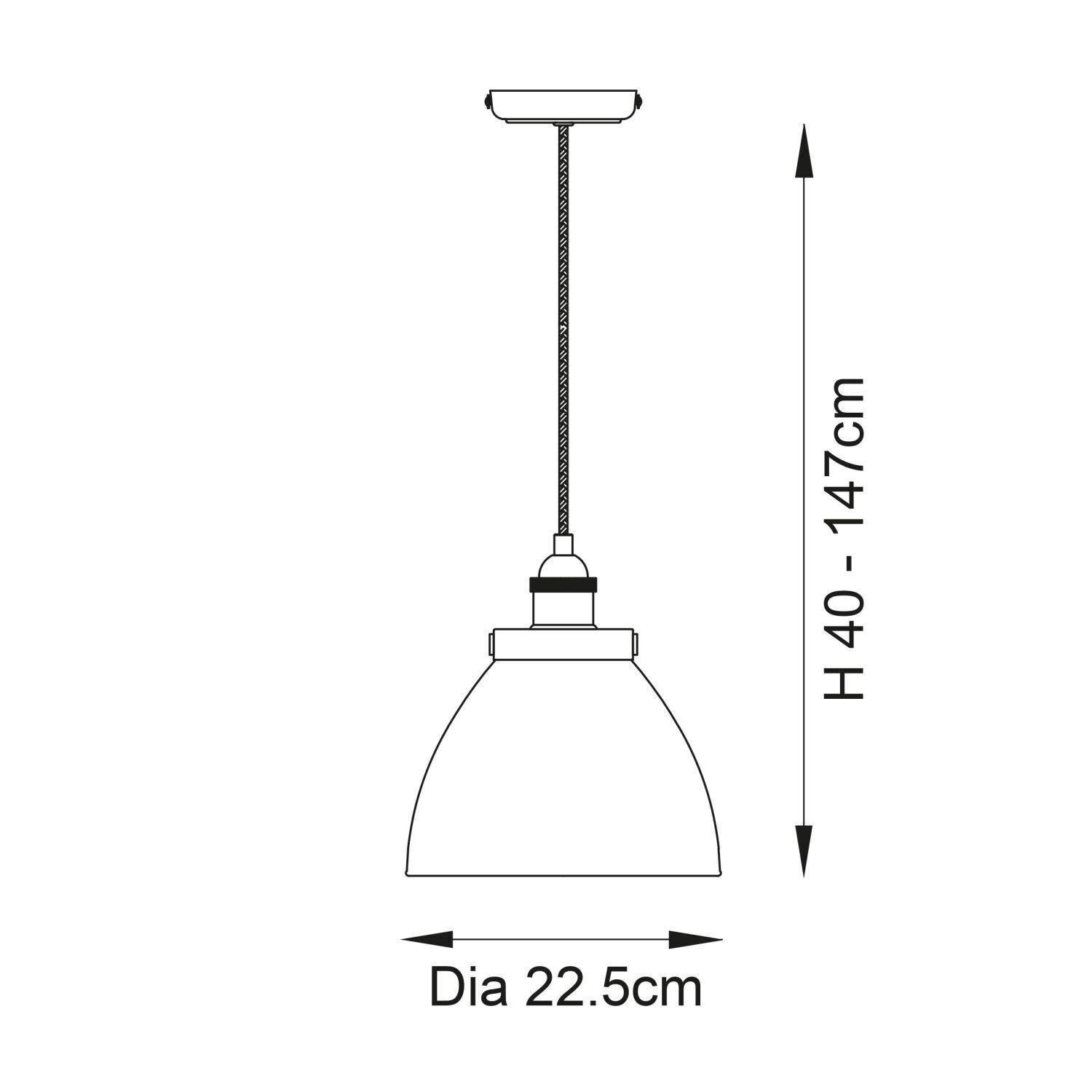 Lampe à suspendre verre métal Ø 22,5 cm Nickel E27 Industrial