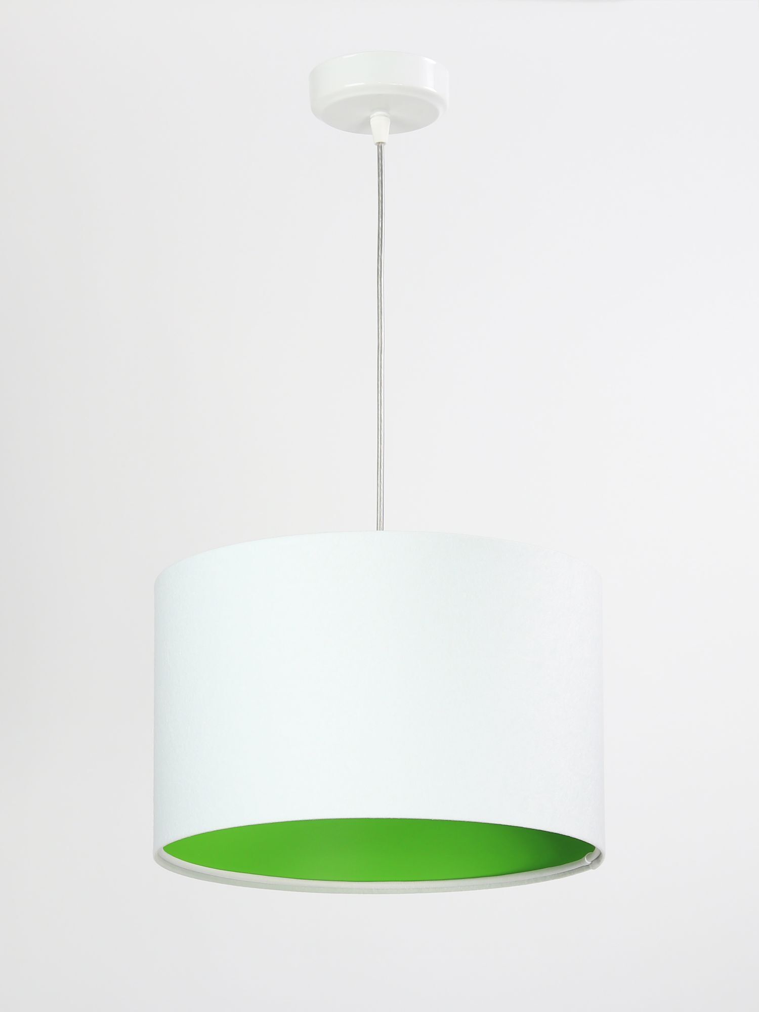 Lampe à suspendre Lampe de salon Blanc Vert Tissu