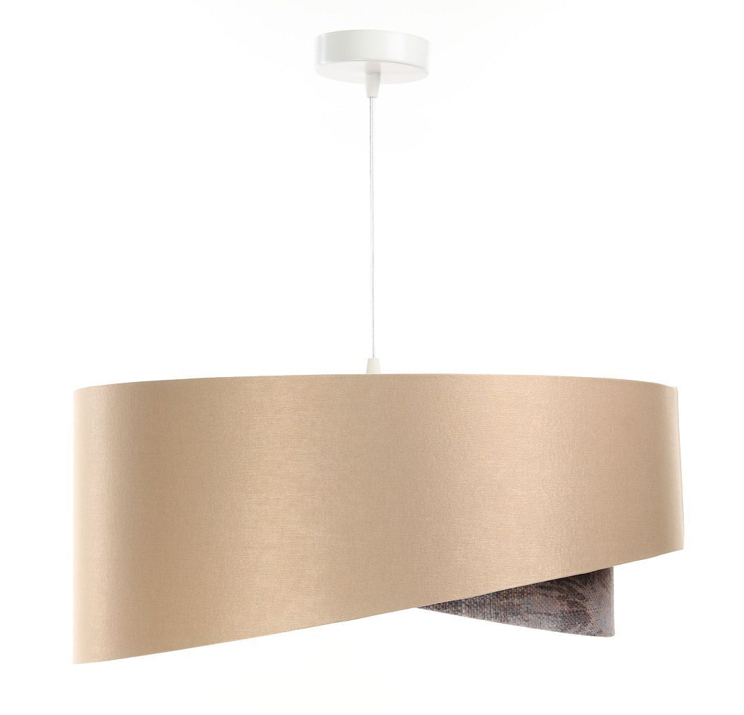 Suspension Satin E27 ronde D : 50 cm en or multicolore Lampe