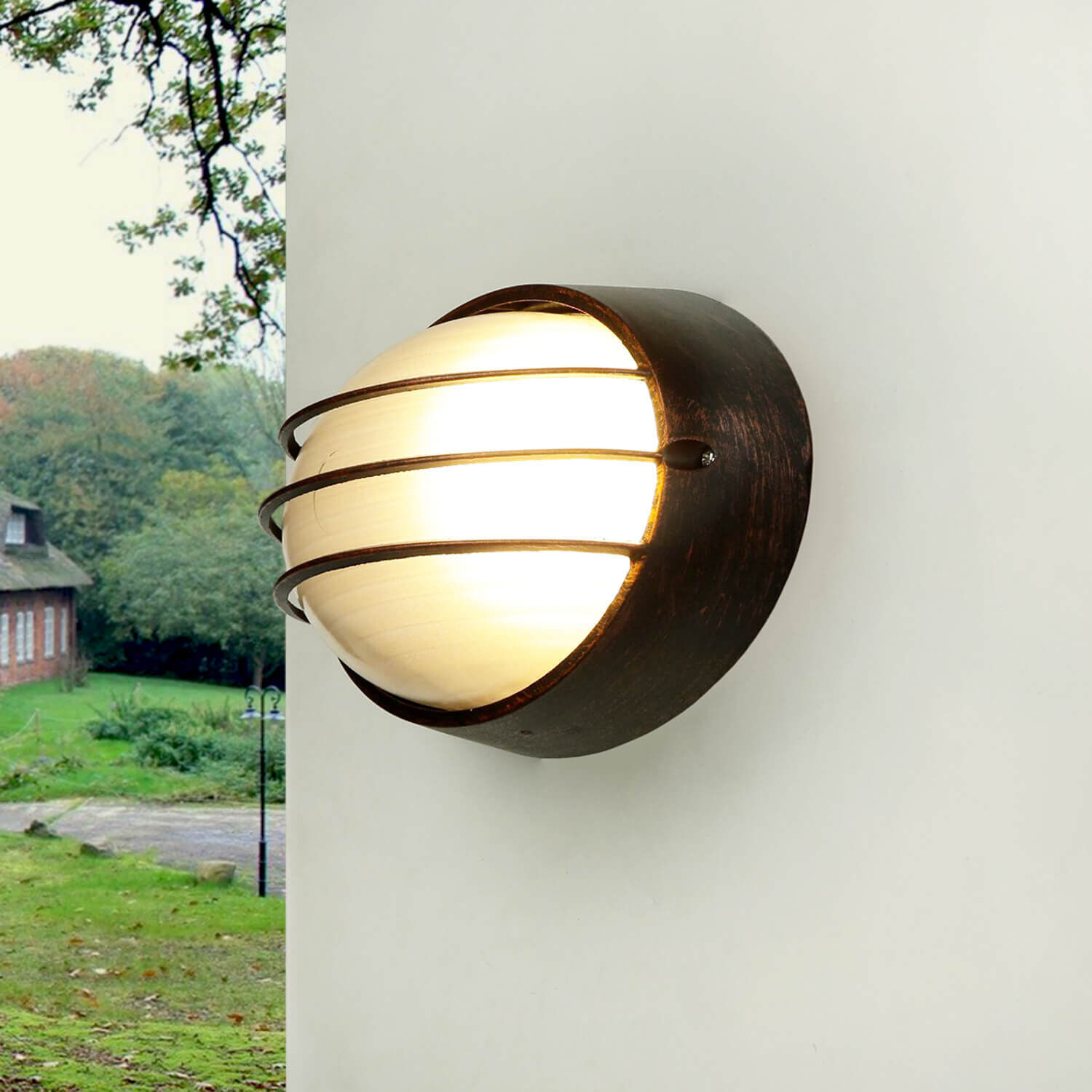 Wandleuchte für Außen Kupfer Antik AMSTERDAM B:22cm Leuchte, Deckenleuchte, Lampe