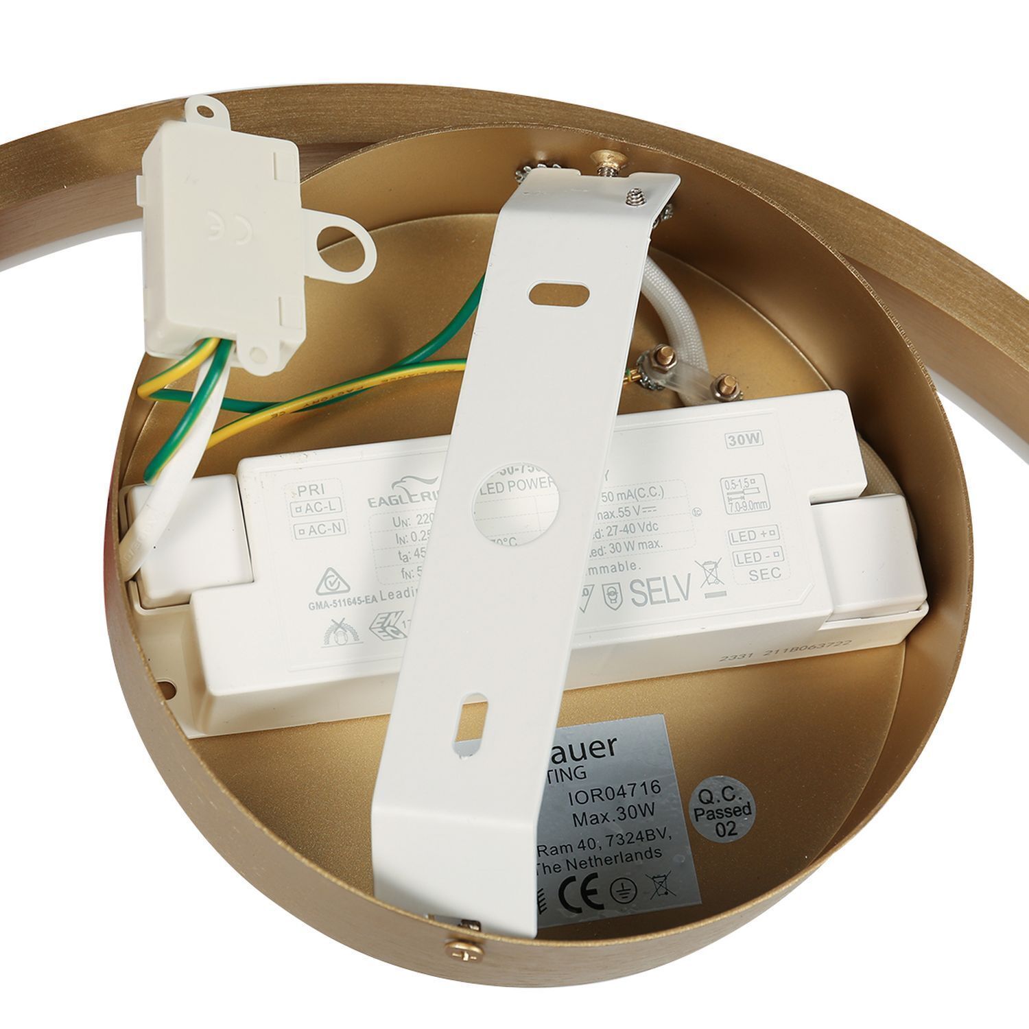 Dekorative LED Wandlampe Metall in Gold H:40 cm Ring Dekorative LED Wandlampe Metall in Gold H:40 cm Ring