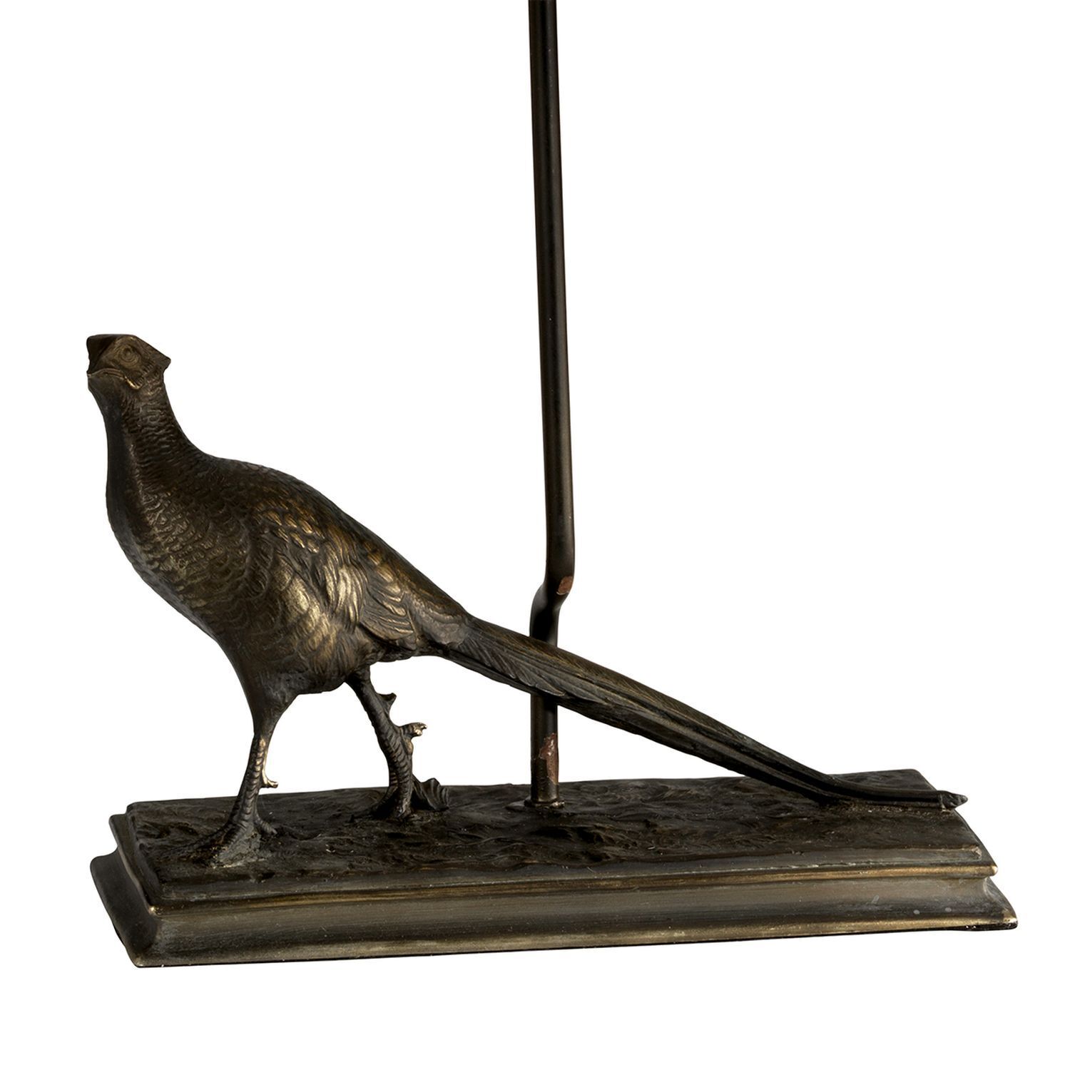 Support pour lampe de table E27 en bronze antique Resin Fasan Bronze, Tier, Vogel