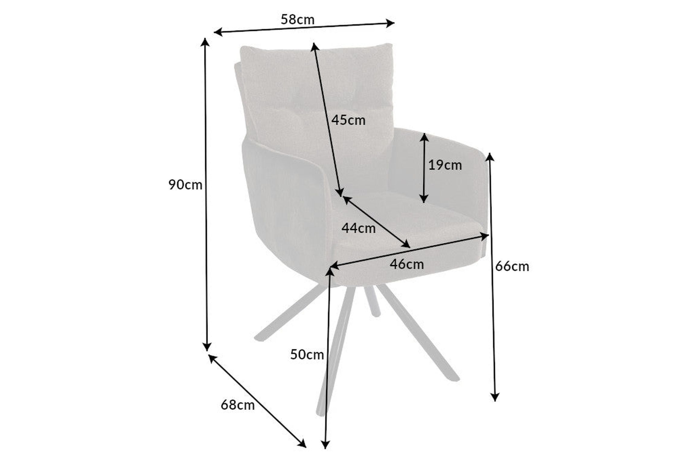Drehstuhl Samt Metall Olivgrün Schwarz ohne Rollen LATVIA Moebel, Stuhl