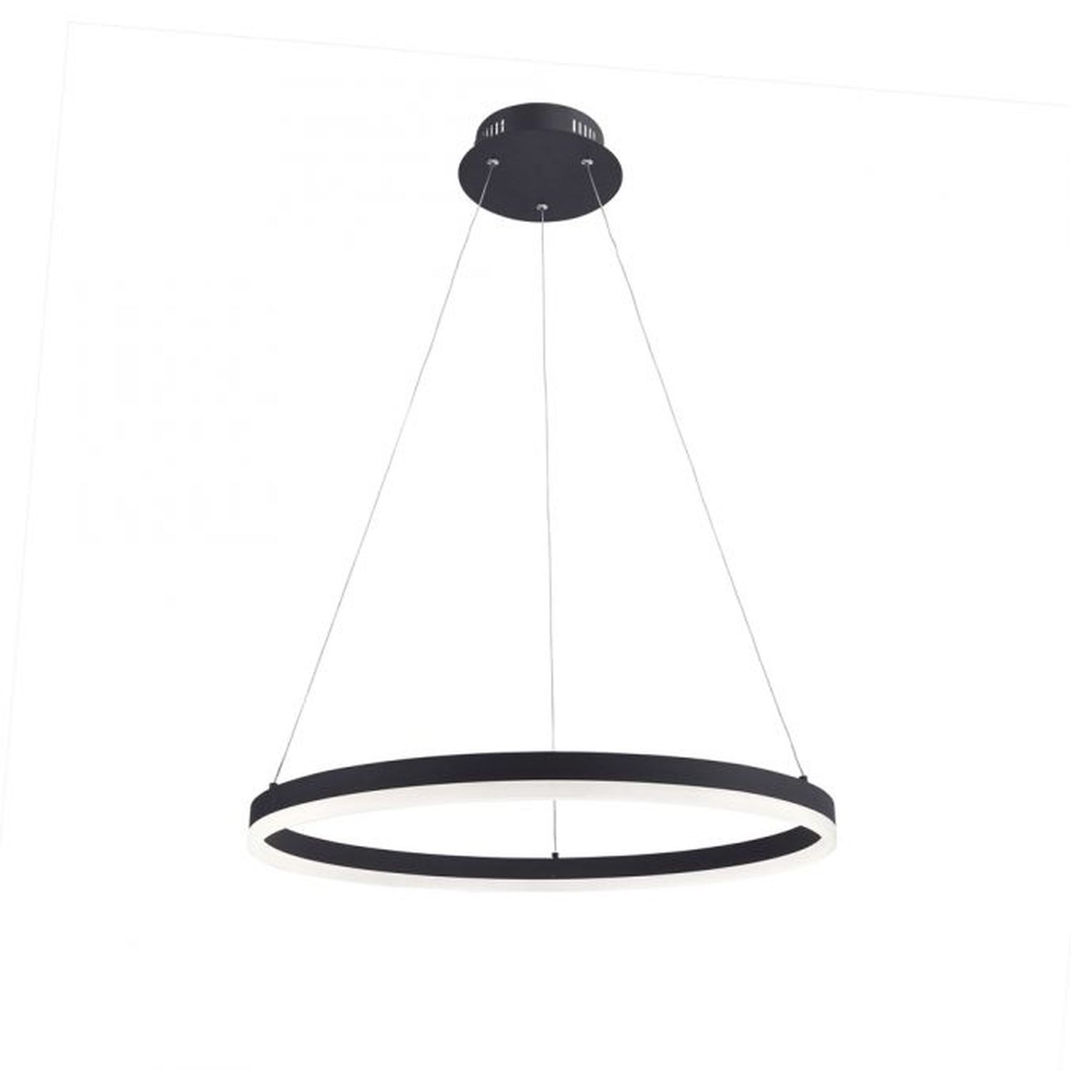LED Pendelleuchte Anthrazit dimmbar 3000 K Ø60 cm Ring
