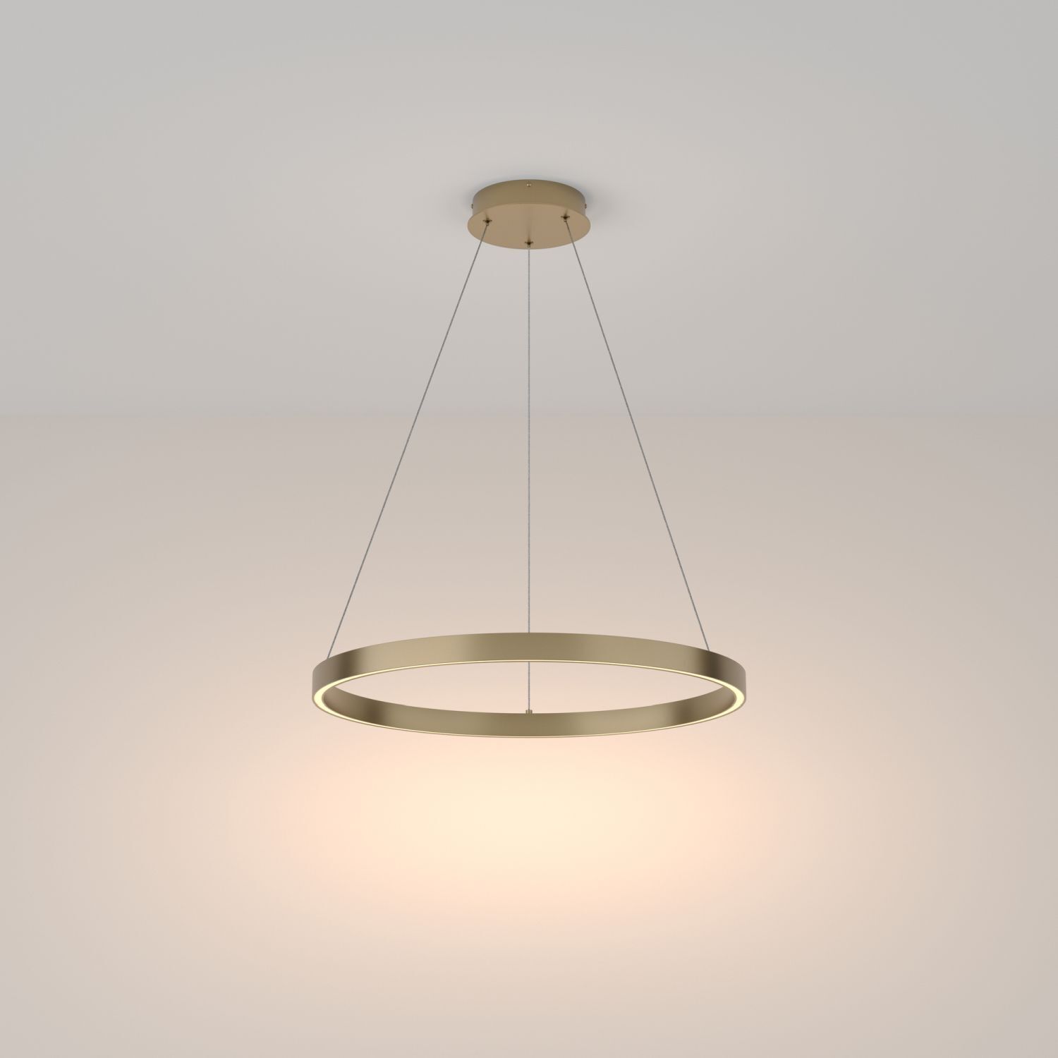 Lustre LED aluminium rond Ø 60 cm H : max. 120 cm Deckenleuchte, Lampe, Leuchte, Kronleuchter