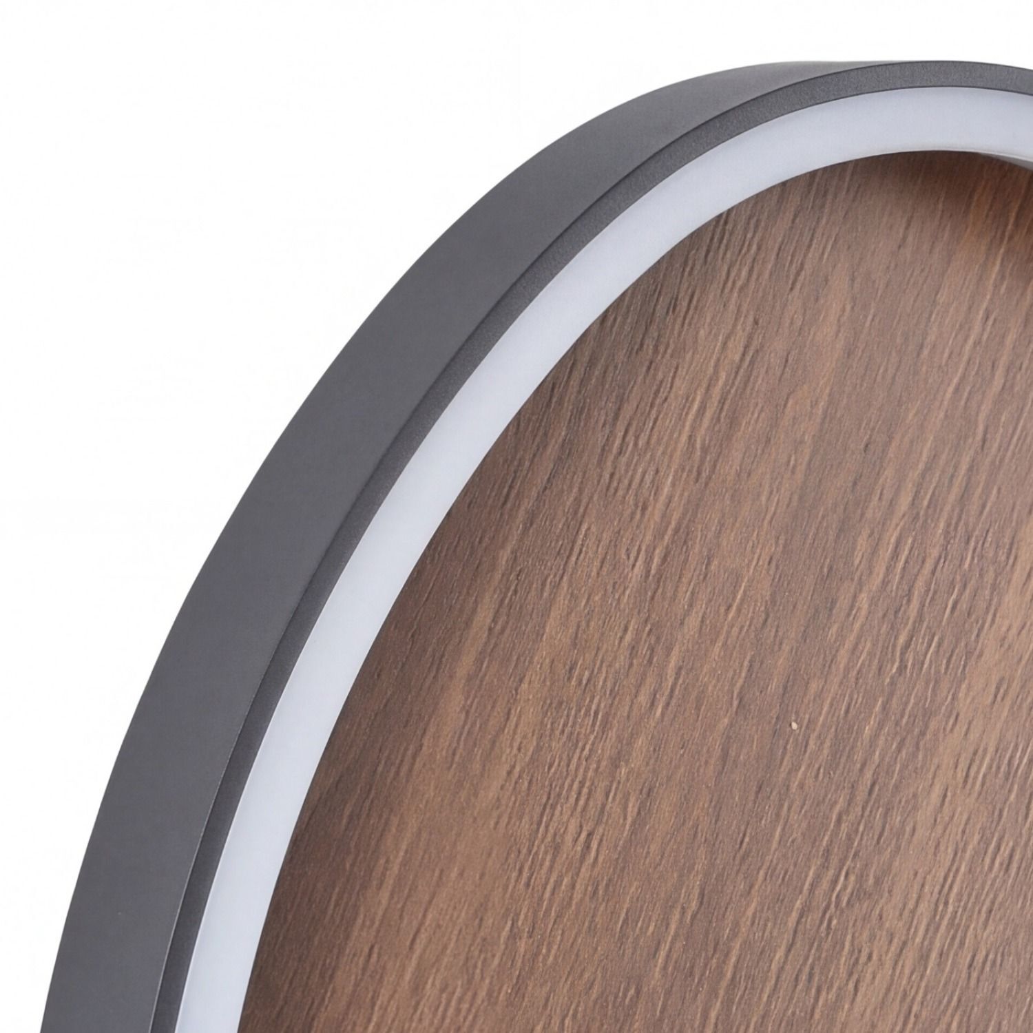 LED Deckenlampe Holz Alu dimmbar 60 W 3000/4000/6500K Holz, Holzoptik, Kante, Rund, Verkleidung