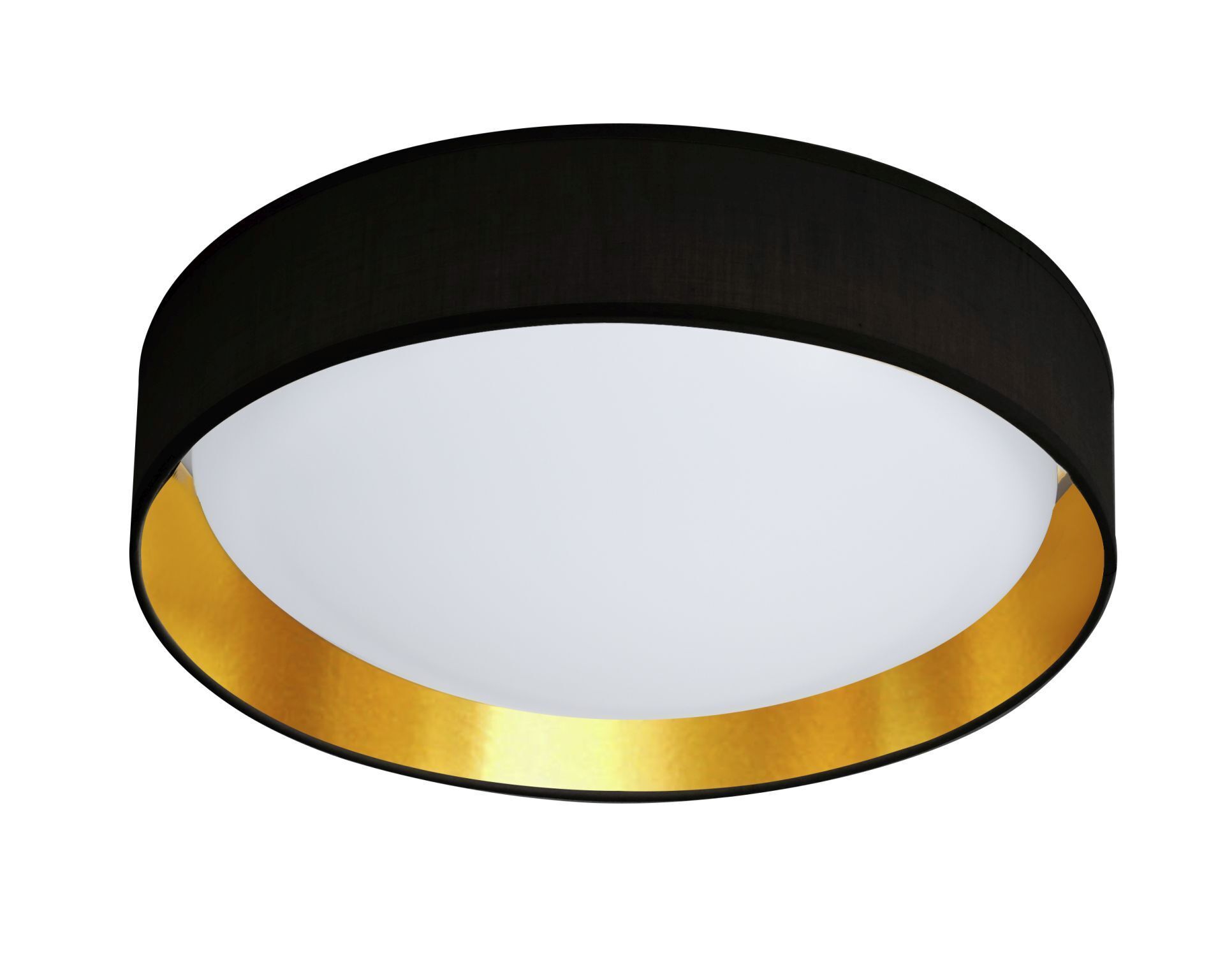 Elegante LED Deckenleuchte Ø50 cm 25 W in Schwarz Gold