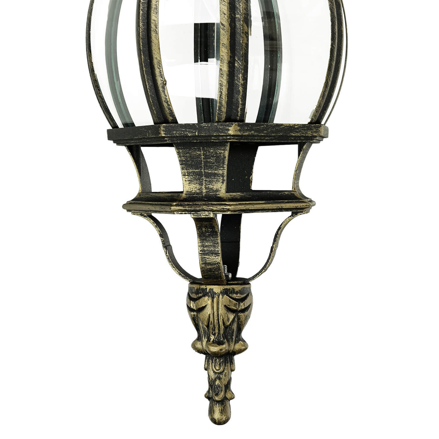 Rustikale Wand Außenleuchte BREST Gold Antik 54cm Lampe