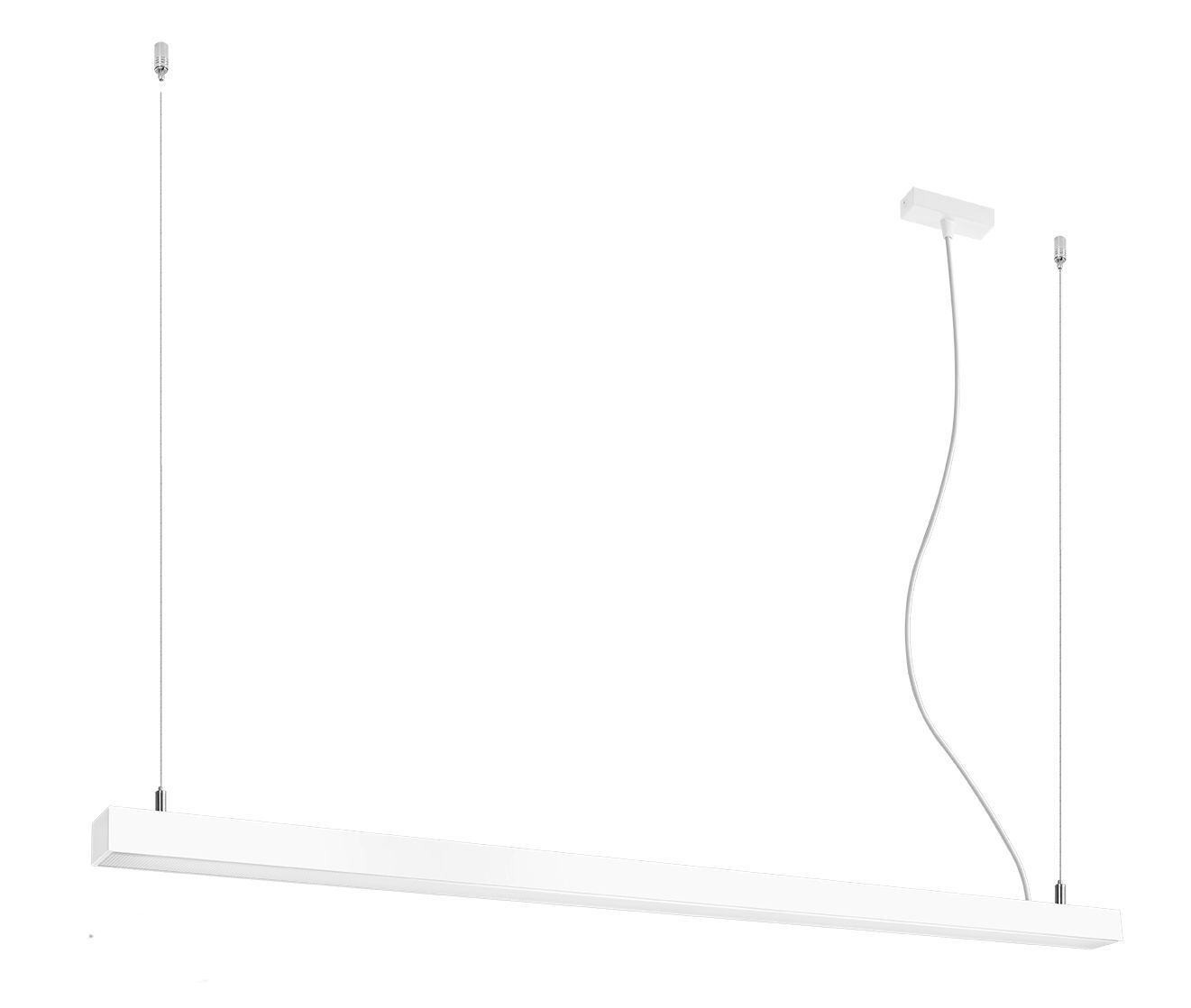 LED Hängeleuchte Weiß lang 150 cm 3000 K 4940 lm