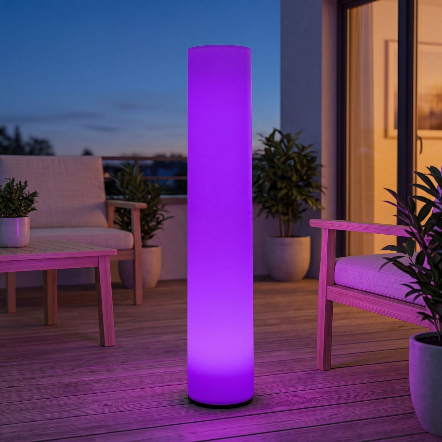 Lampfut, LED-Lampe, Außenbereich, RGB-Licht, Tischlampe