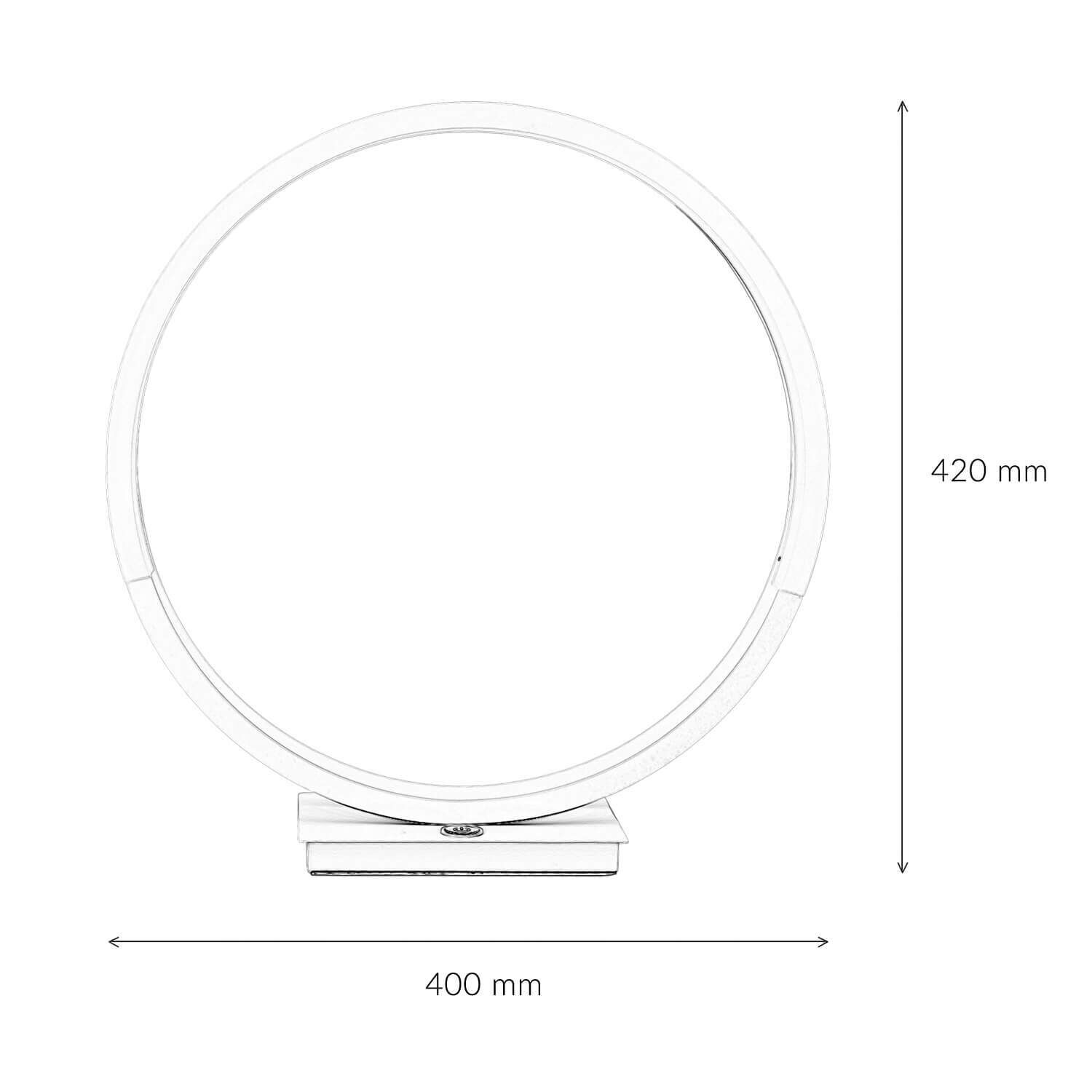 LED Tischleuchte Touch Dimmer Ring Weiß Schminklicht