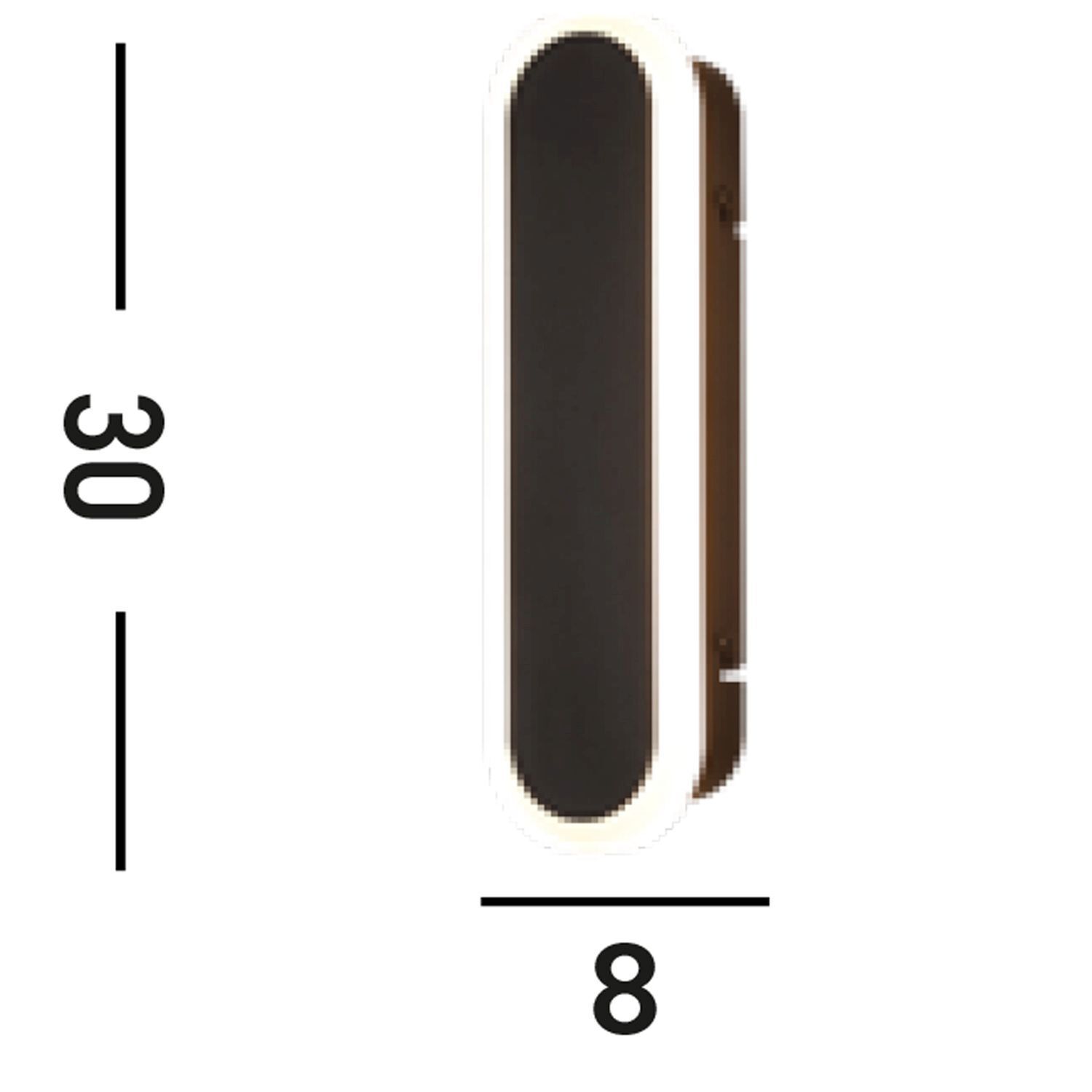 Applique murale extérieure moderne LED Métal IP65 L:8 cm Noir Elektronik, Telefon, Handy