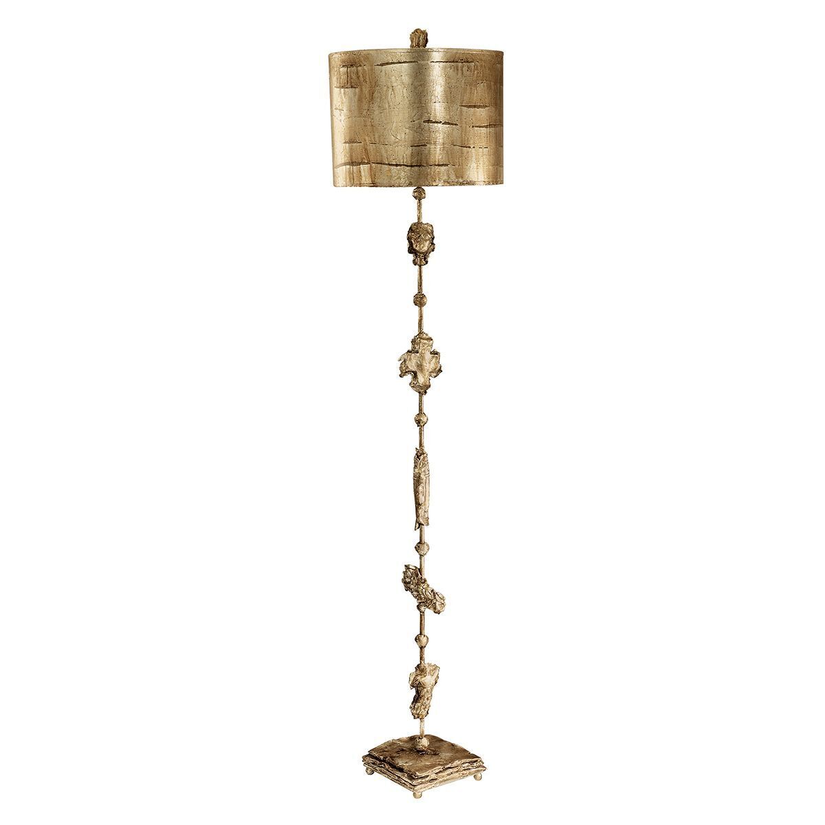 Abat-jour lampadaire or 170 cm salon GENEVOTE