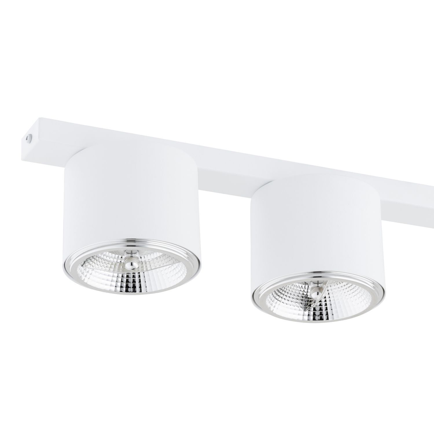 Plafonnier en métal blanc 90 cm de long 4-flamme GU10 AR111 Drinnen, Zimmer, Duscharmatur, Deckenleuchte, Beleuchtung