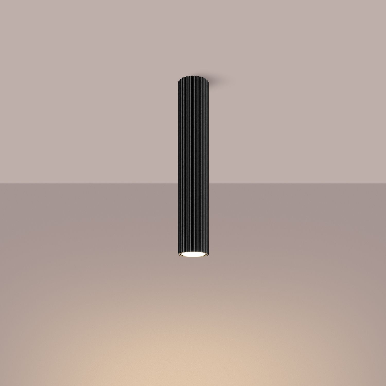 Spot de plafond étroit Ø 6,5 cm H : 40 cm Noir GU10 apparent