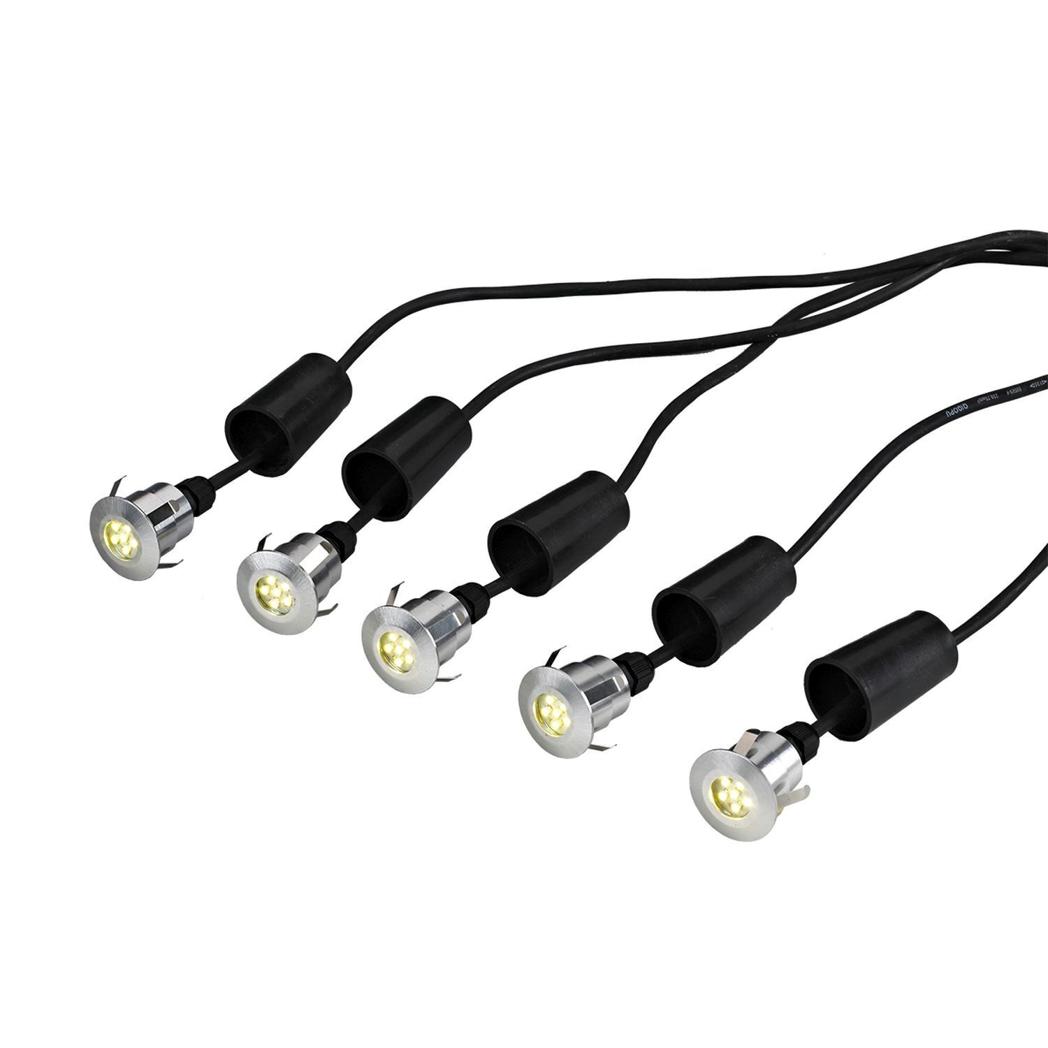 LED Einbaustrahler außen 5-fach IP54 Aluminium