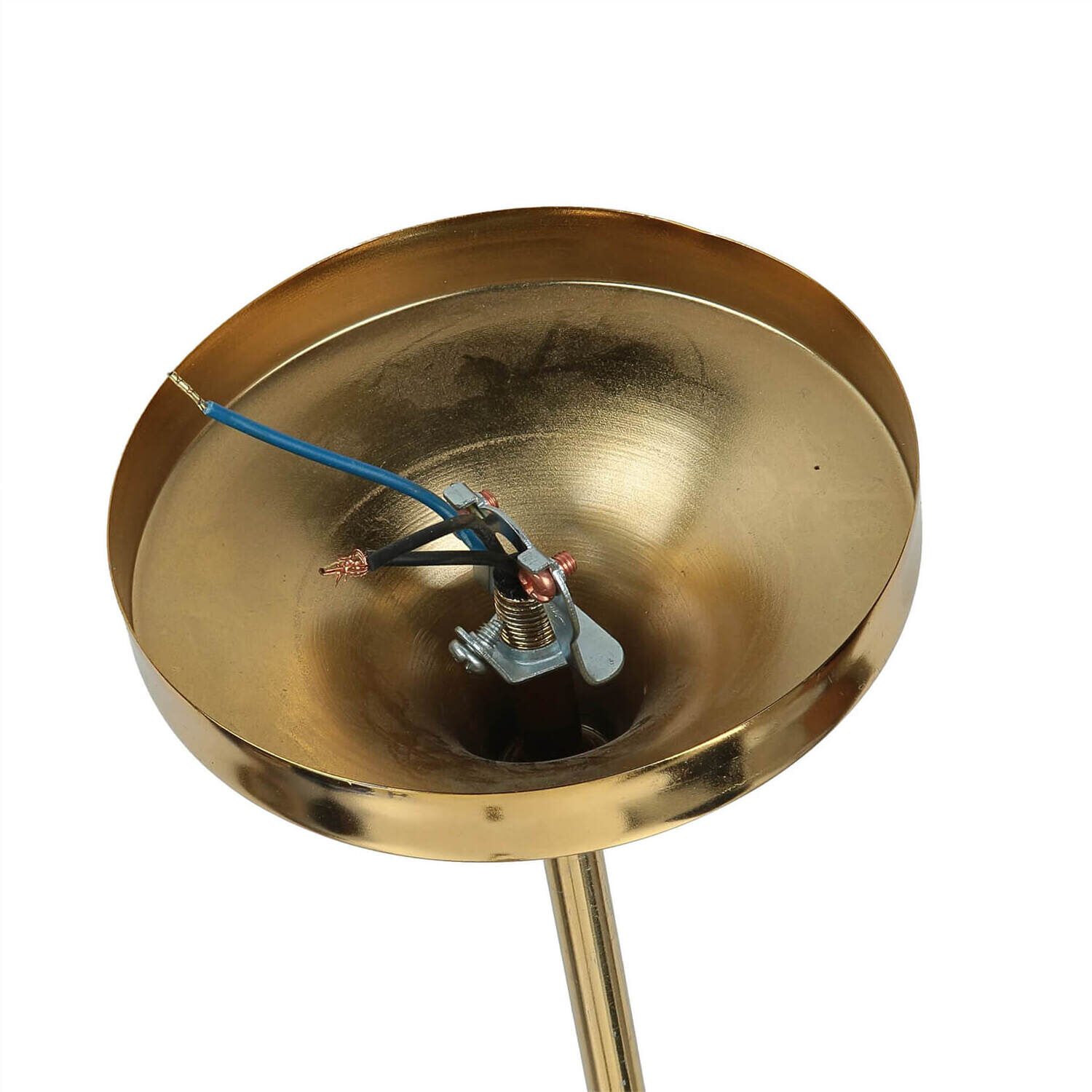 Deckenleuchte Jugendstil Messing Glas in Gold 6-flammig Bronze