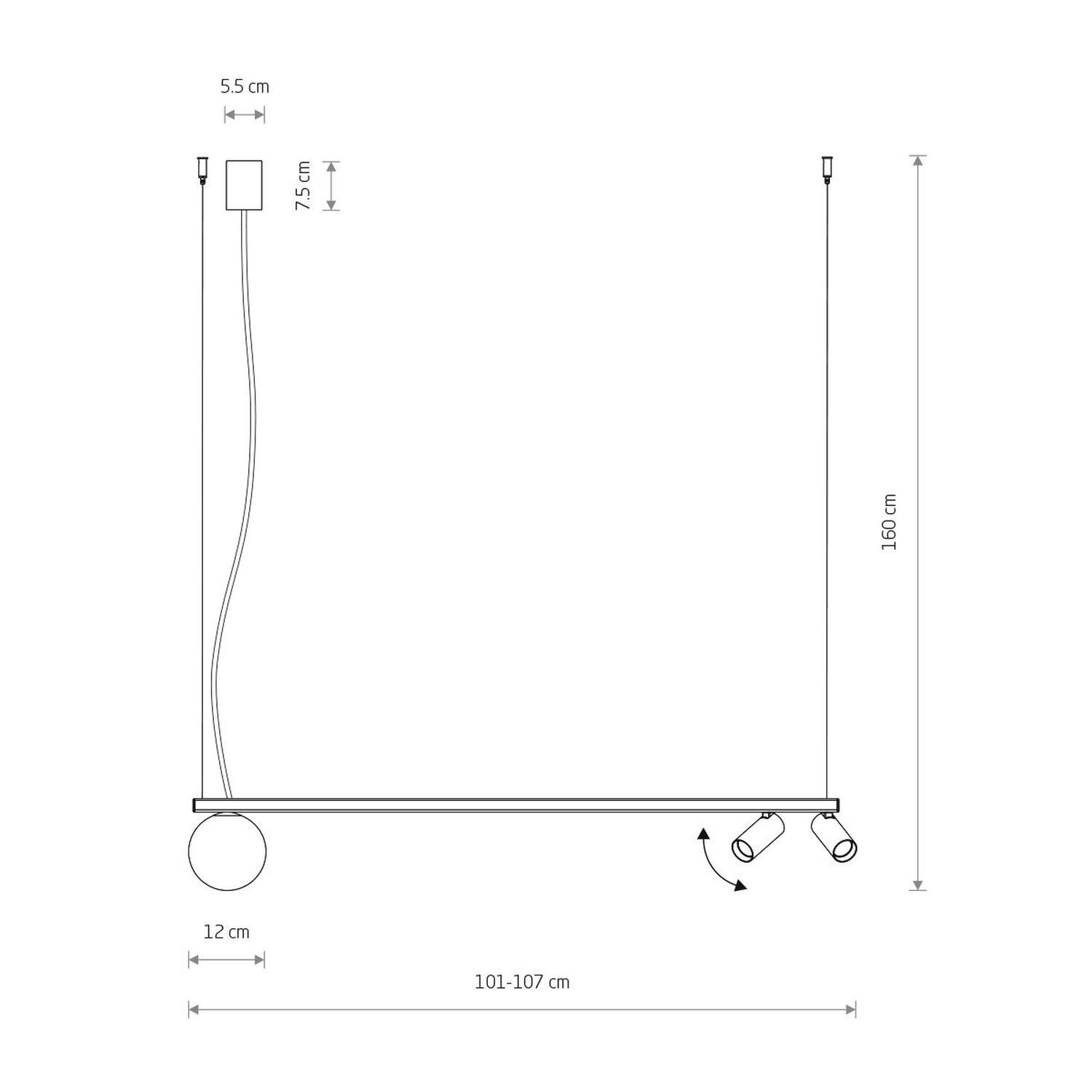 pendant light, track lighting, ceiling fixture, cord suspension, adjustable spotlights