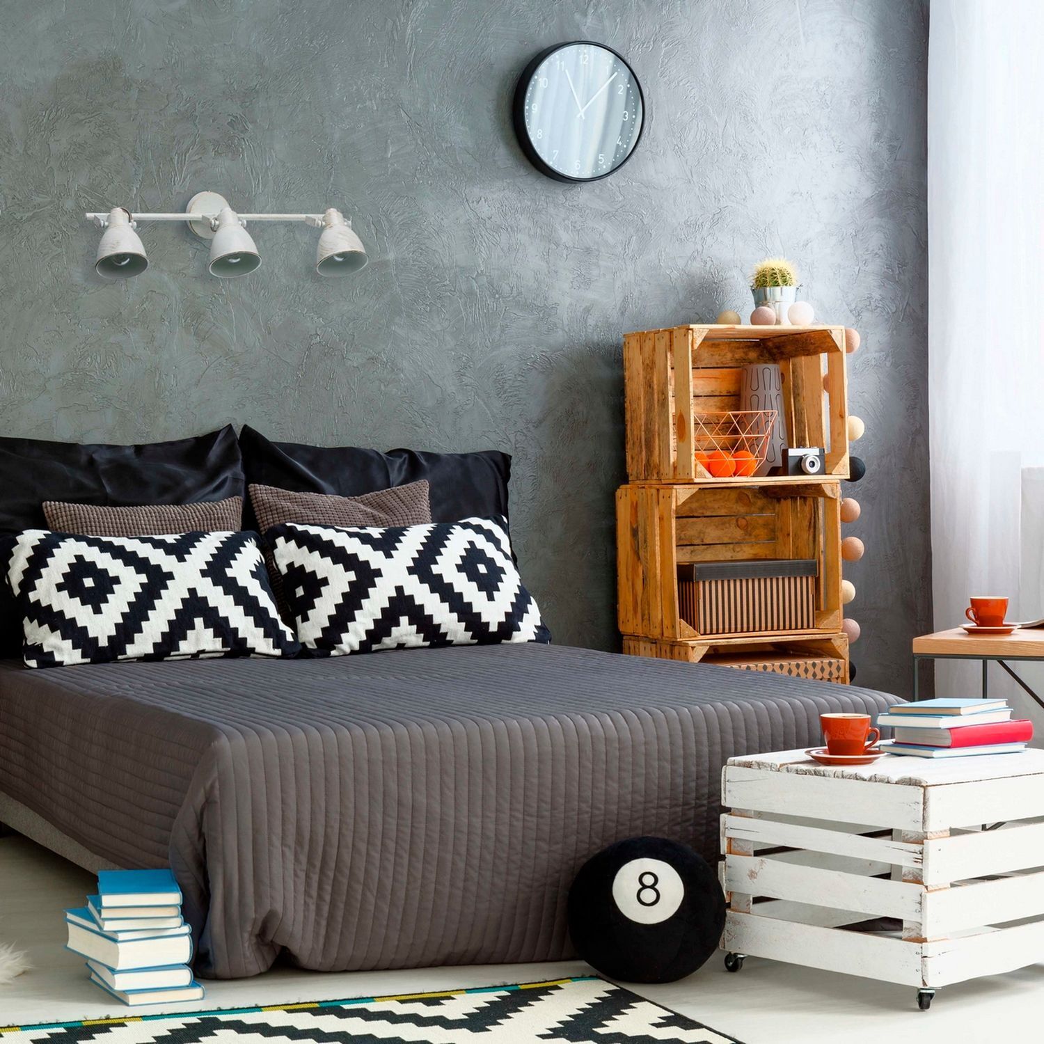 Spot Strahler Weiß Industrie Design Wand Decke Moebel, Inneneinrichtung, Bett, Innenarchitektur, Schlafzimmer