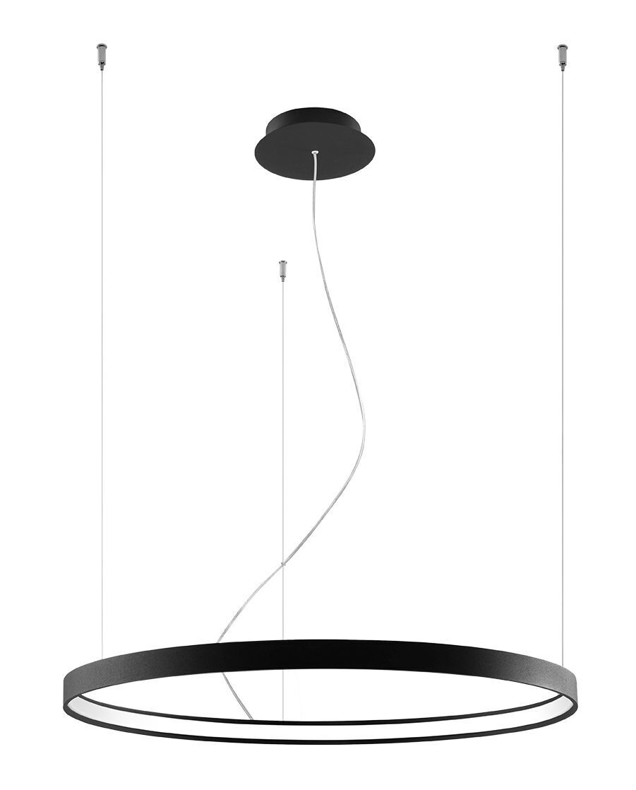 LED Lustre Noir Anneau Ø 78 cm 3000 K Moderne