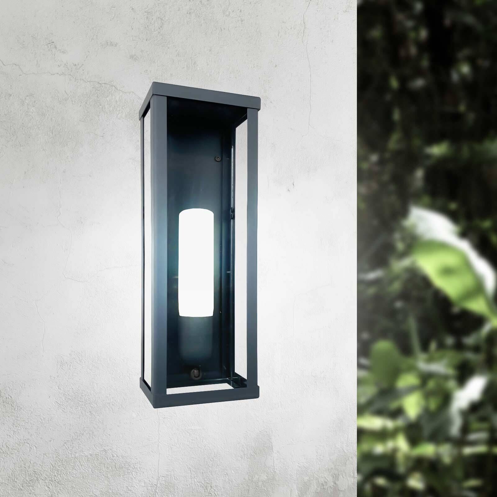 Außenleuchte Wand in Bronze matt IP43 E27 Eisen Glas Außenleuchte Wand in Bronze matt IP43 E27 Eisen Glas