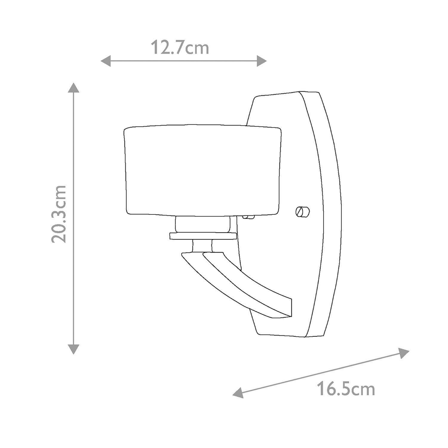 Wandleuchte Badezimmer LED G9 3000 K IP44 H: 20,3 cm klein Wandhalter, Wandhalterung, Lampenhalter, Spiegelhalter, Schwarz