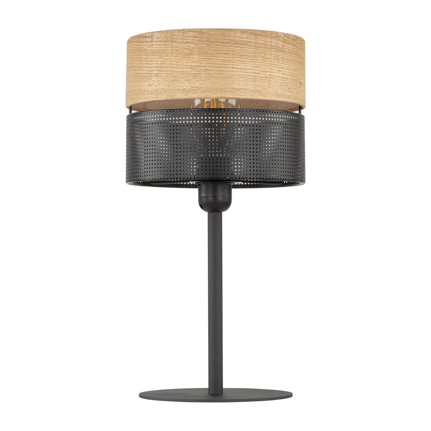 Lampe de table Noir Naturel E27 40 cm Moderne CANTU
