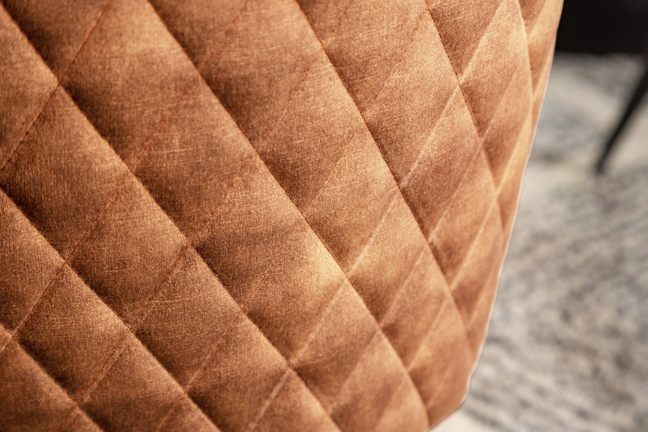 Chaise pivotante velours métal marron noir L : 58 cm avec dossier Person, Haut, Textur, Drinnen, Innenarchitektur