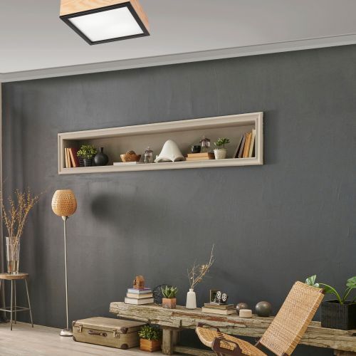 Lampe de plafonnier confortable Pin verre L:31 cm E27 2 flammes Innenarchitektur, Pflanze, Lampe, Stuhl, Kiste