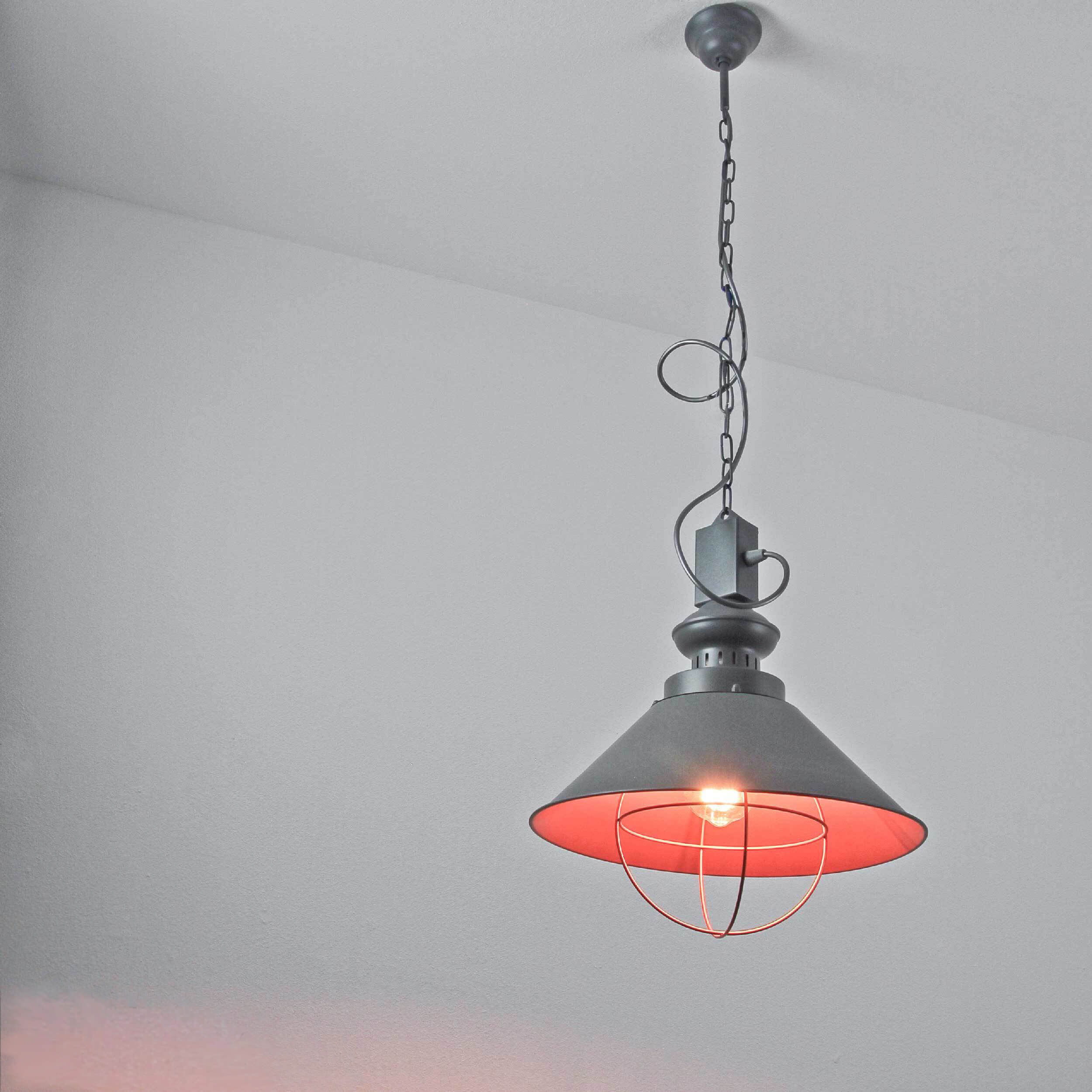 Suspension design industriel table à manger en gris cuivre Lampe, Kronleuchter