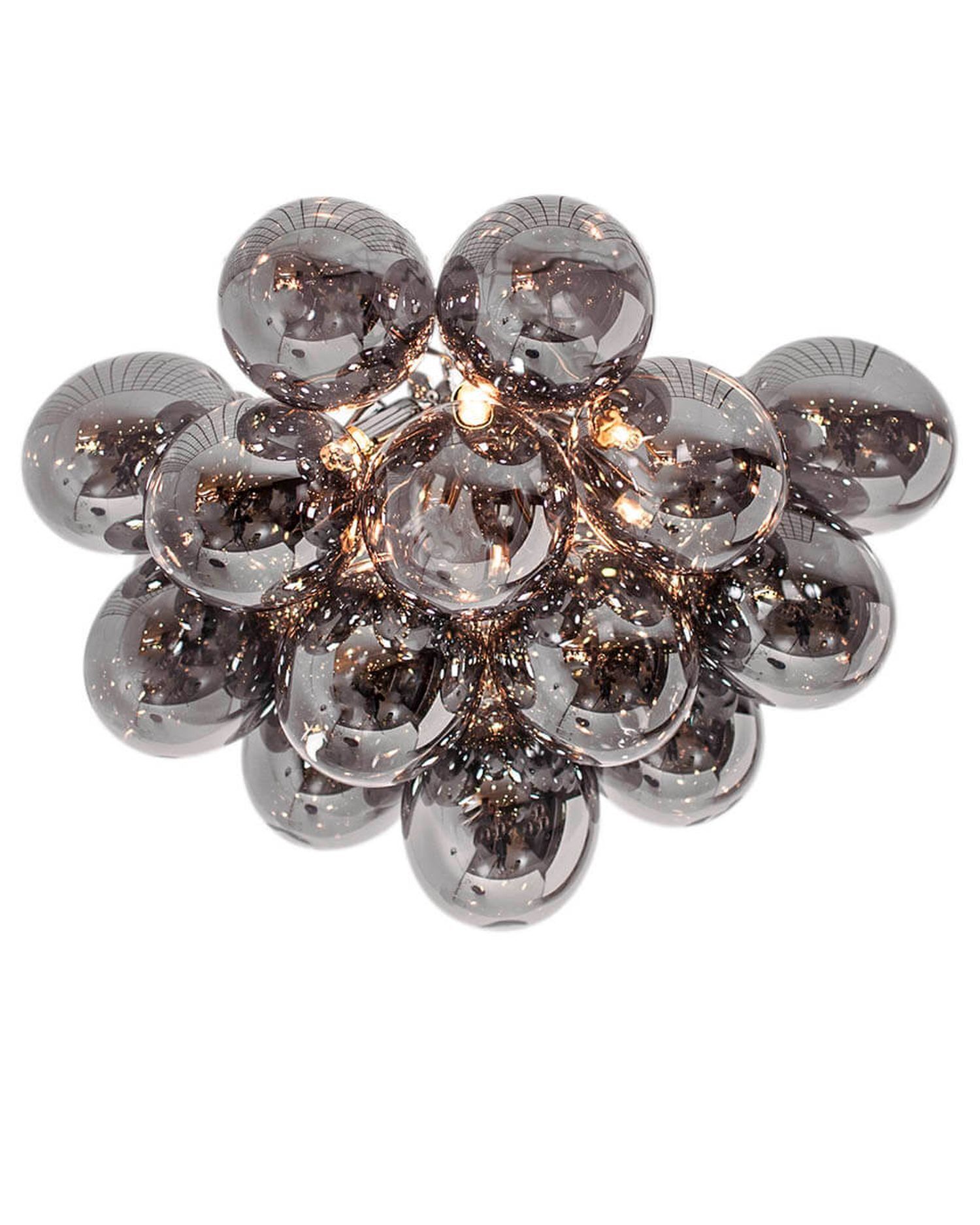 Deckenleuchte Rauchglas Metall 50 cm breit 6x G9