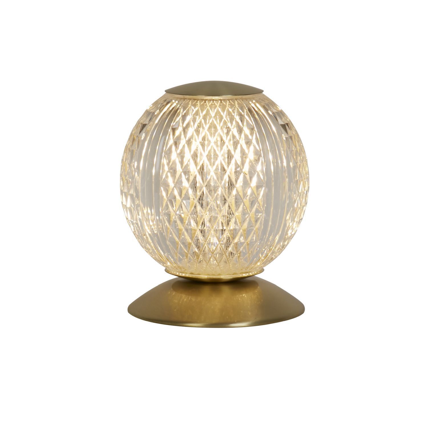 Boule lampe de table métal en laiton 13 cm G9 élégant