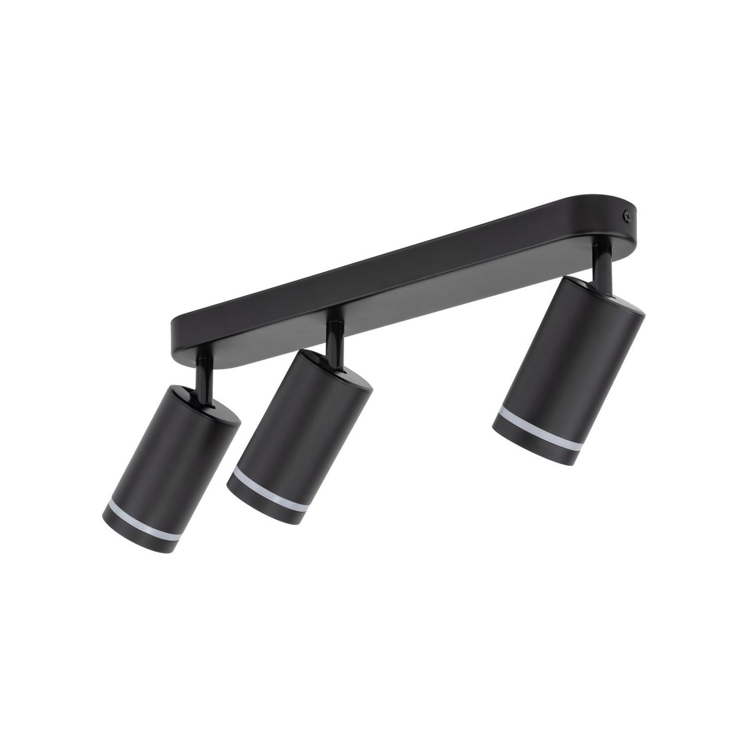 Deckenstrahler 3-flammig Schwarz 55 cm lang Metall GU10 Beleuchtung, Badezimmer, Drinnen, Zimmer, Duscharmatur